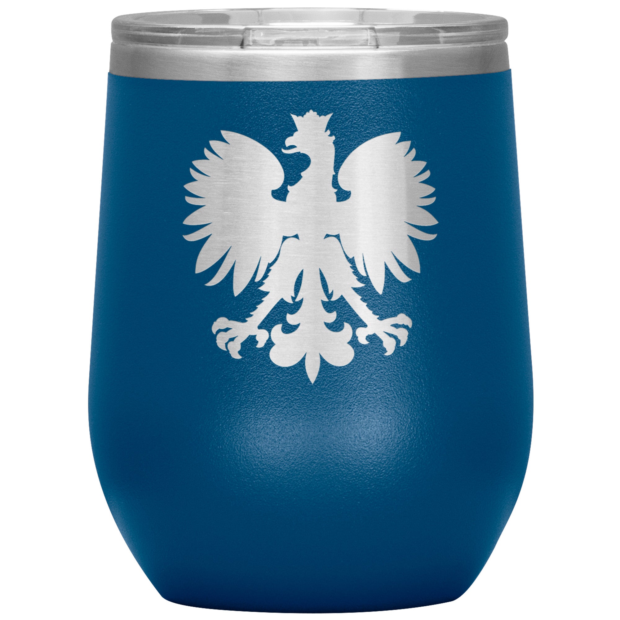 Polish Eagle Insulated Wine Tumbler Tumblers teelaunch Blue  