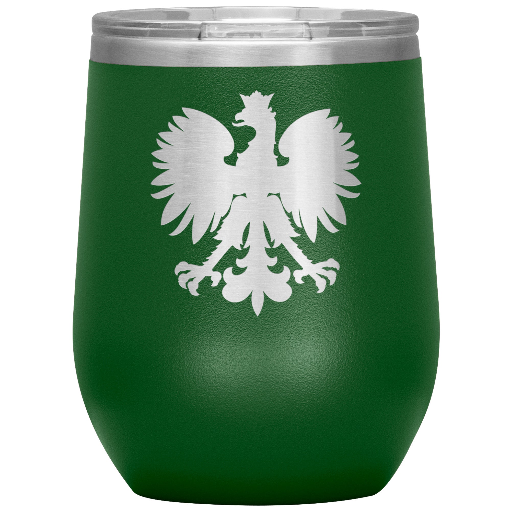 Polish Eagle Insulated Wine Tumbler Tumblers teelaunch Green  
