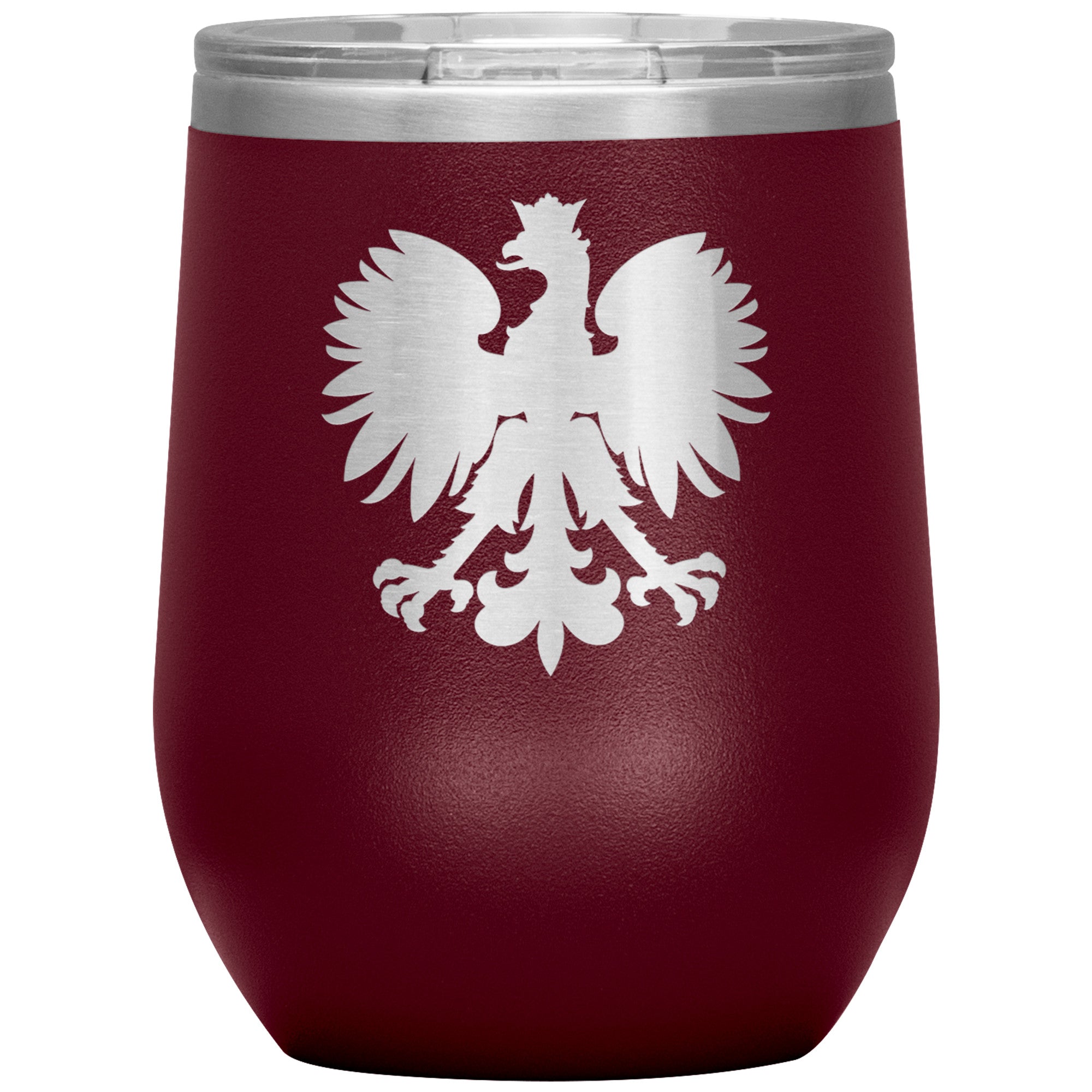 Polish Eagle Insulated Wine Tumbler Tumblers teelaunch Maroon  