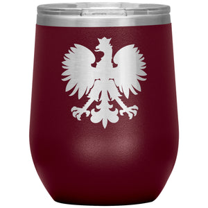 Polish Eagle Insulated Wine Tumbler - Maroon - Polish Shirt Store