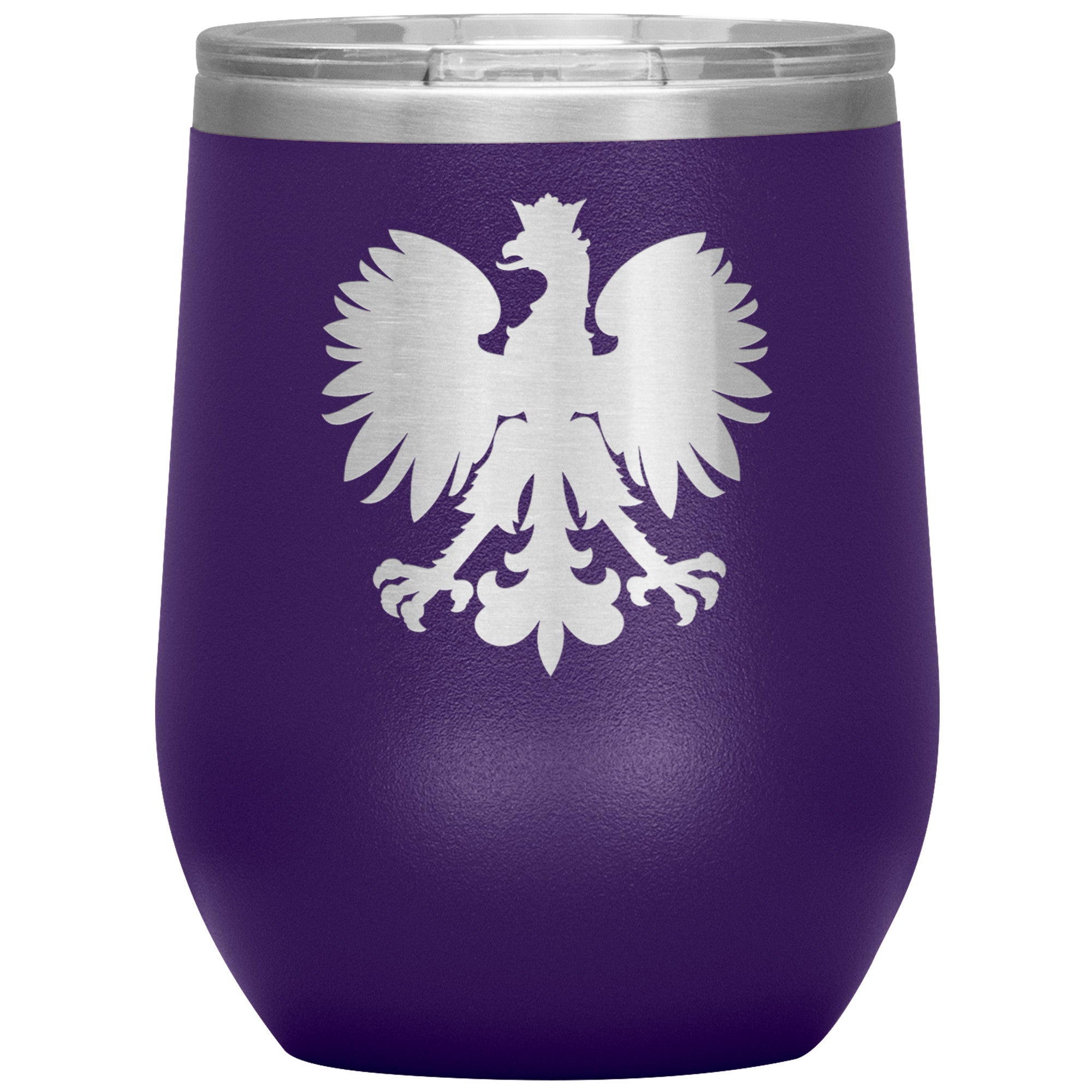 Polish Eagle Insulated Wine Tumbler Tumblers teelaunch Purple  