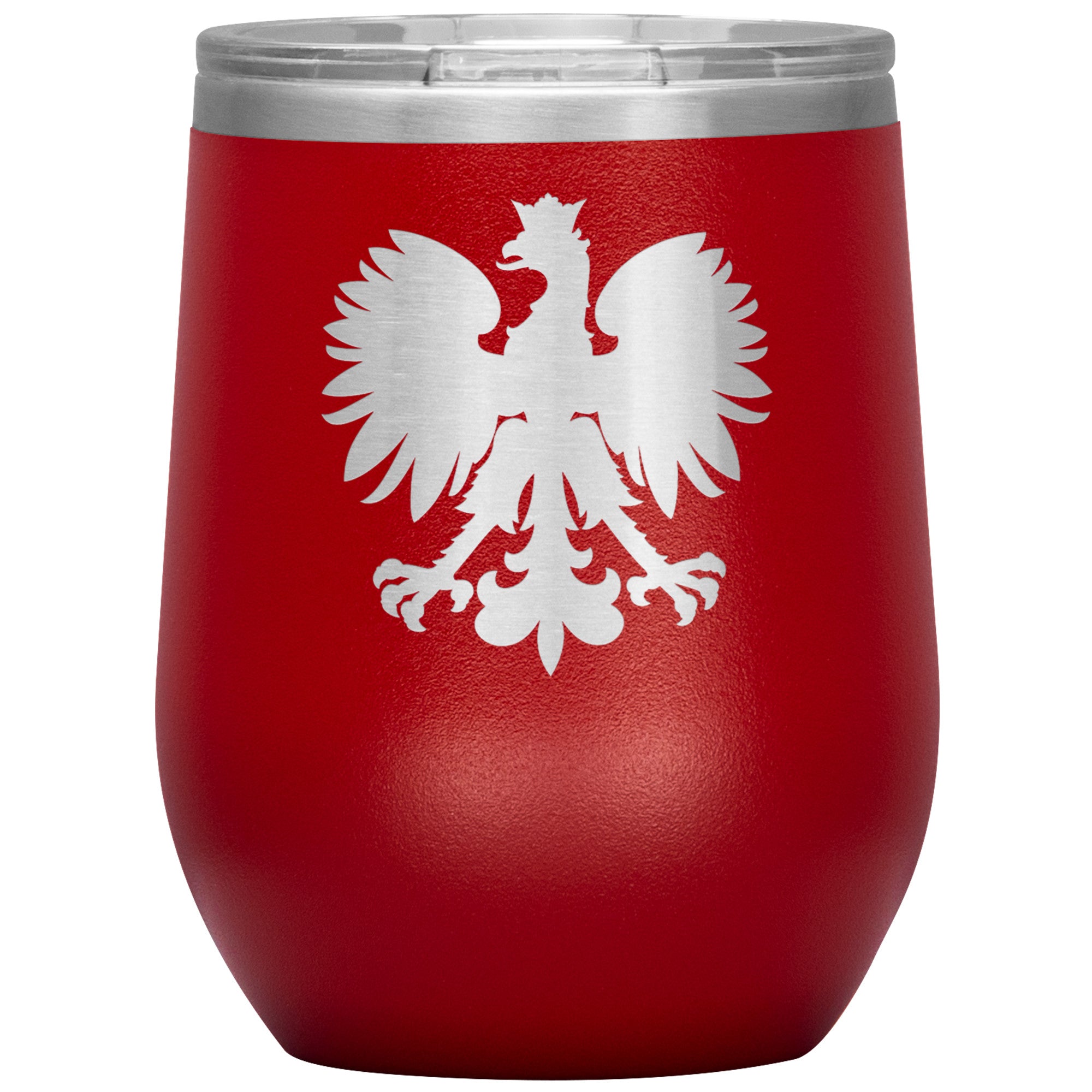 Polish Eagle Insulated Wine Tumbler Tumblers teelaunch Red  