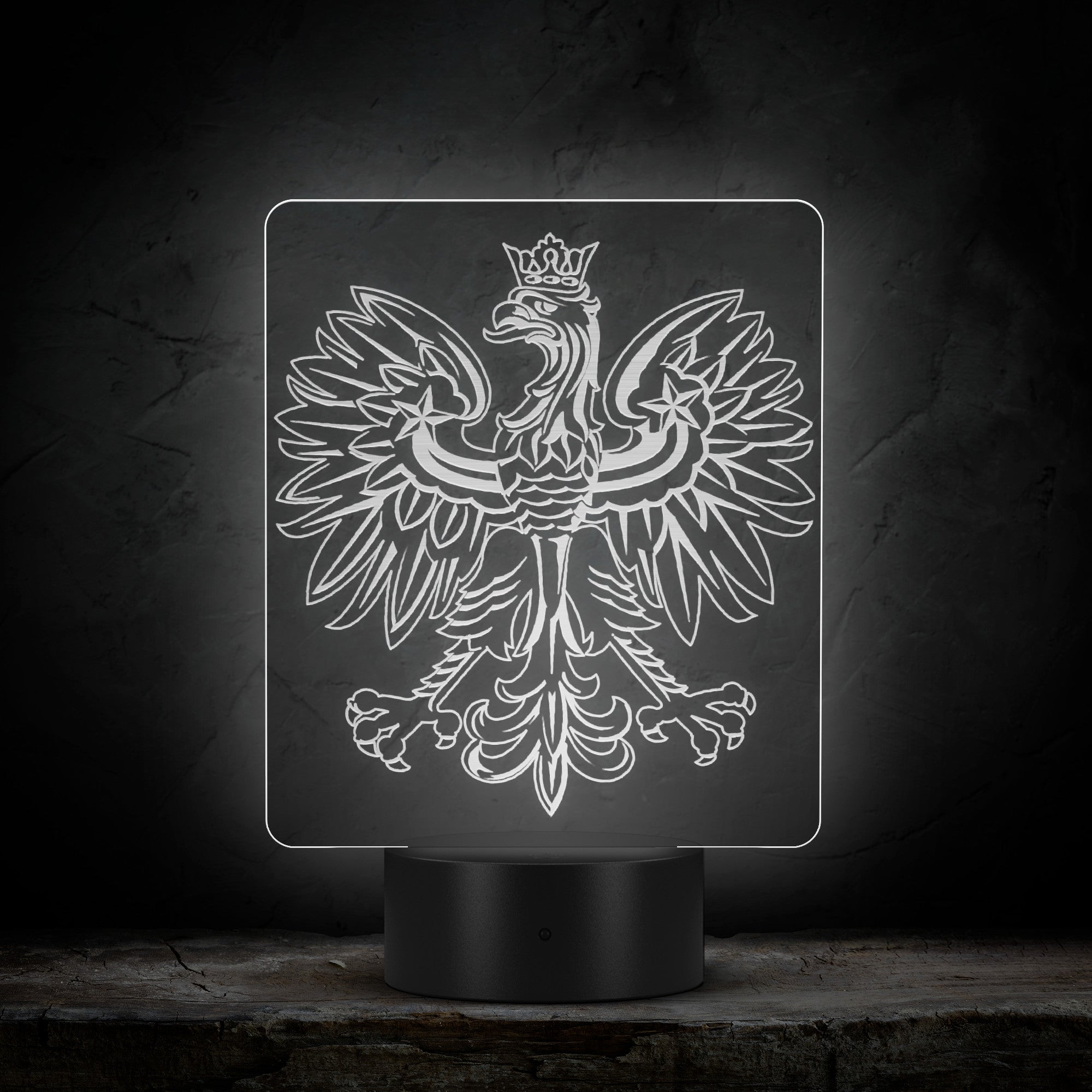 Polish Eagle Rectangle Acrylic LED Sign LED Signs teelaunch   