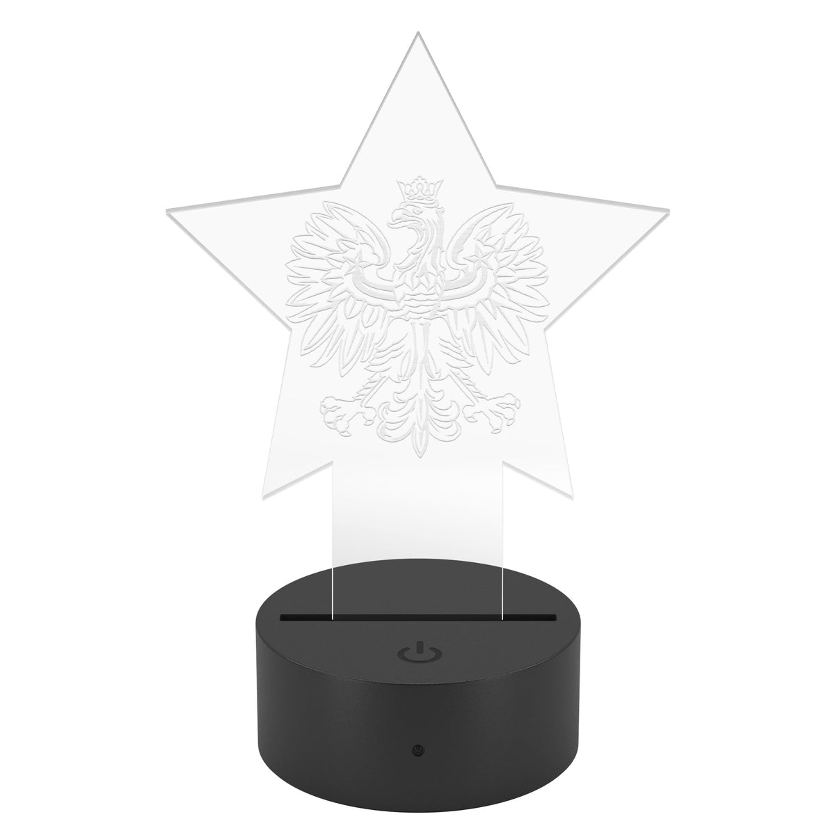 Polish Eagle Star Pedestal Acrylic LED Sign LED Signs teelaunch   