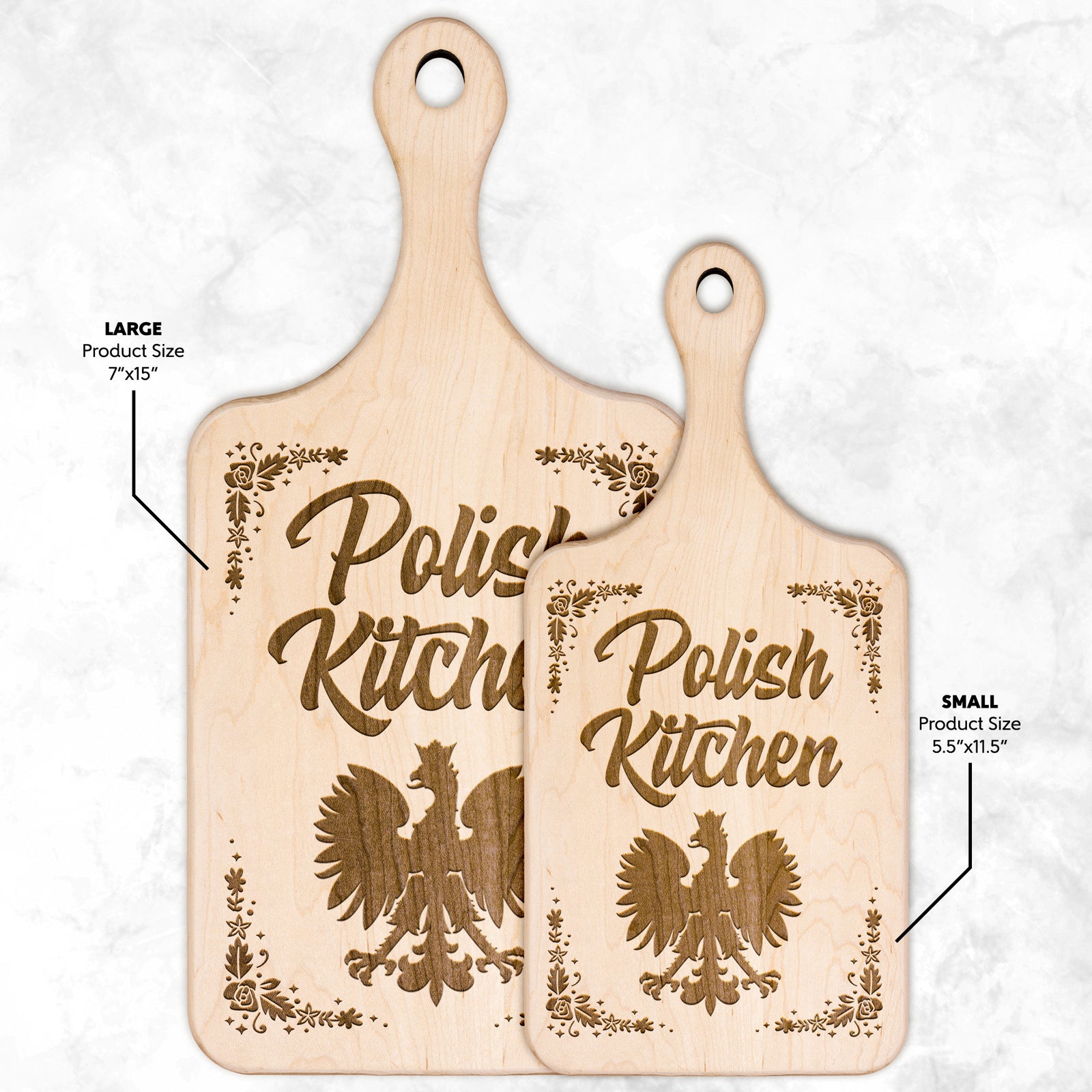 Polish Kitchen Hardwood Paddle Cutting Board Kitchenware teelaunch   
