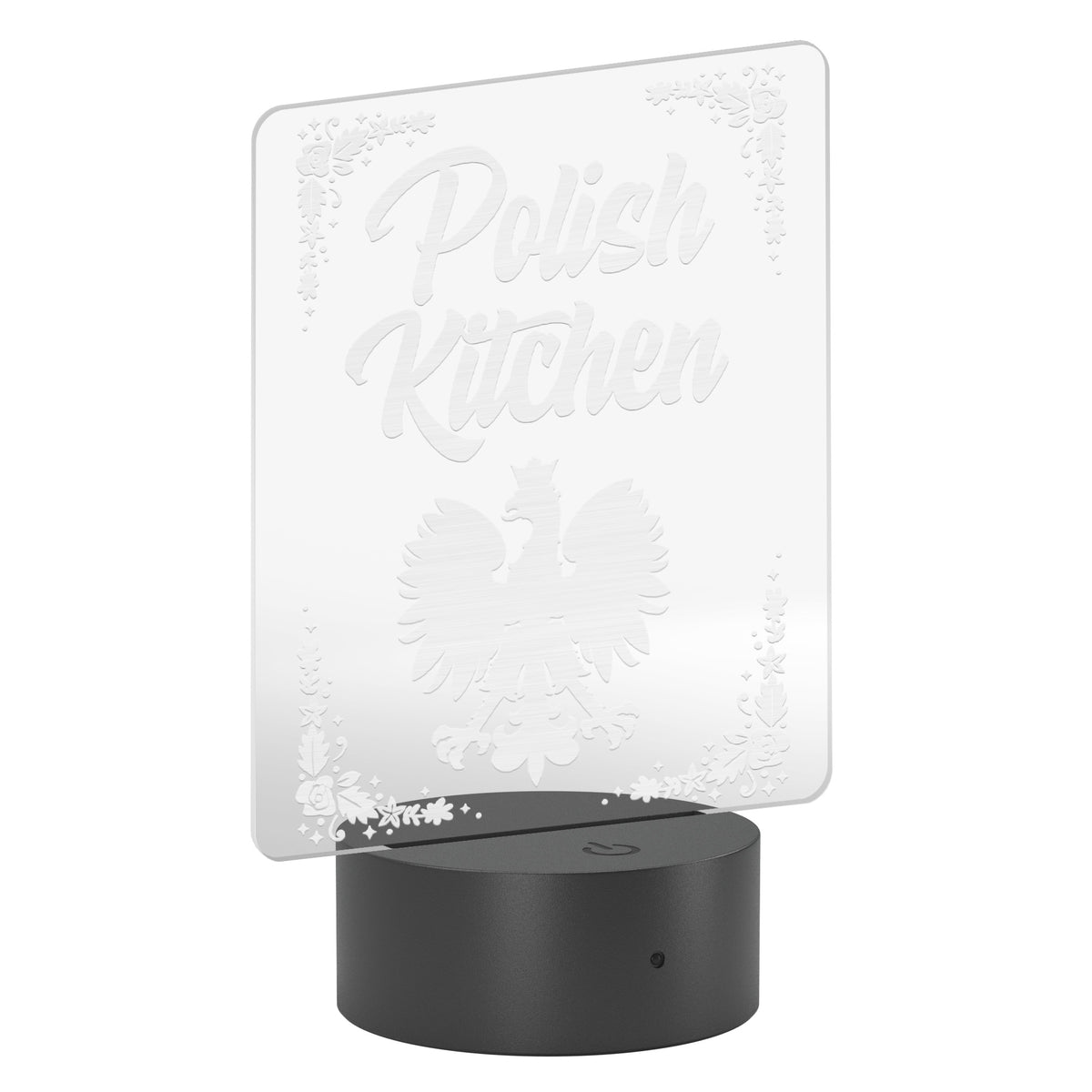 Polish Kitchen Rectangle Acrylic LED Sign LED Signs teelaunch   