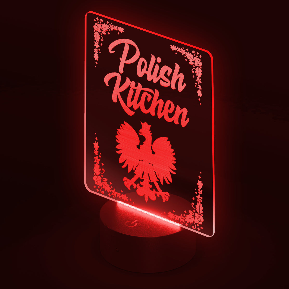 Polish Kitchen Rectangle Acrylic LED Sign LED Signs teelaunch   