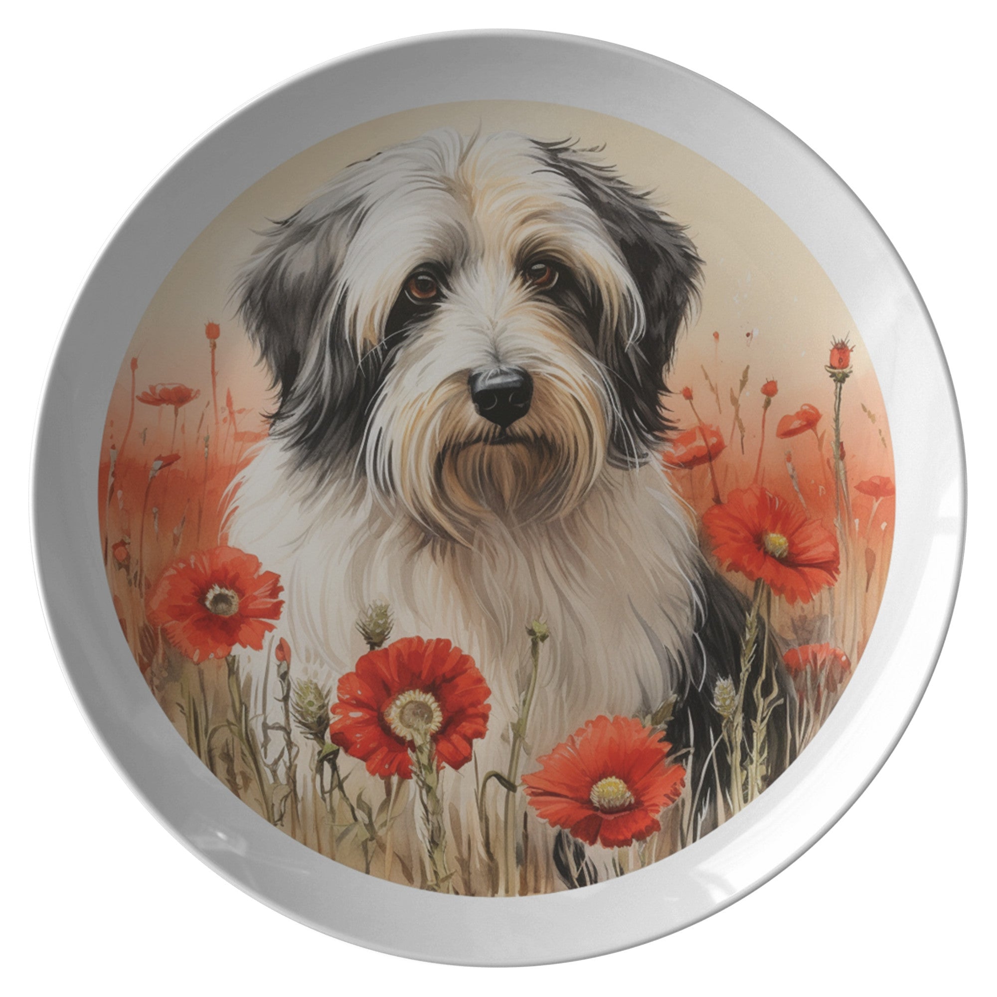 Polish Lowland Sheepdog Plate Kitchenware teelaunch   