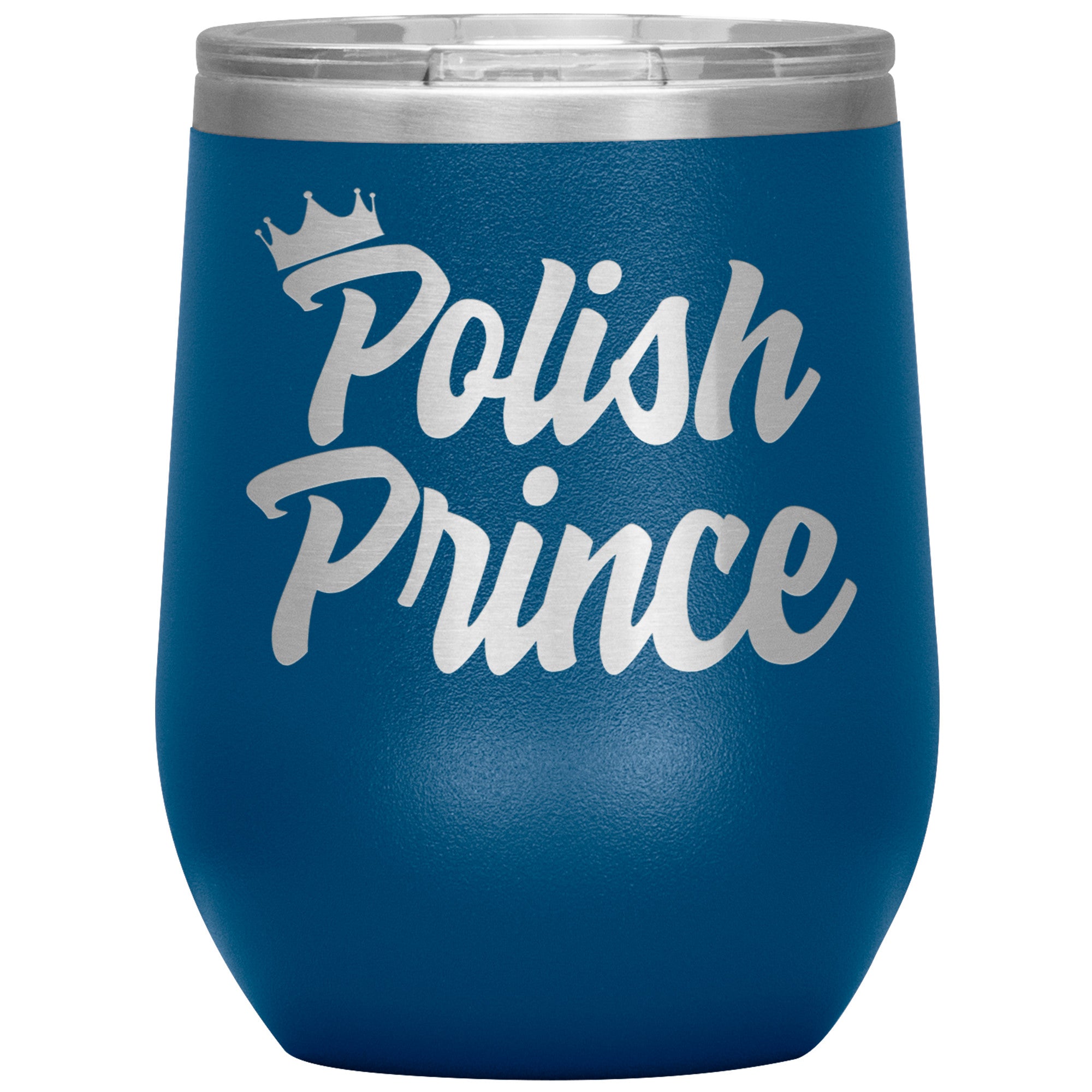 Polish Prince Insulated Wine Tumbler Tumblers teelaunch Blue  
