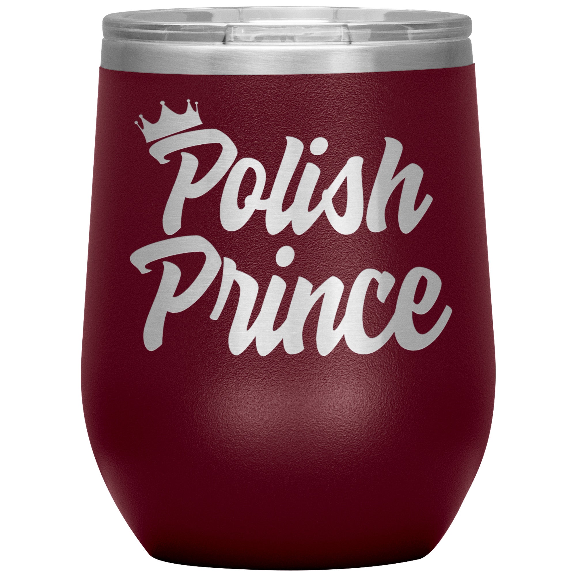 Polish Prince Insulated Wine Tumbler Tumblers teelaunch Maroon  