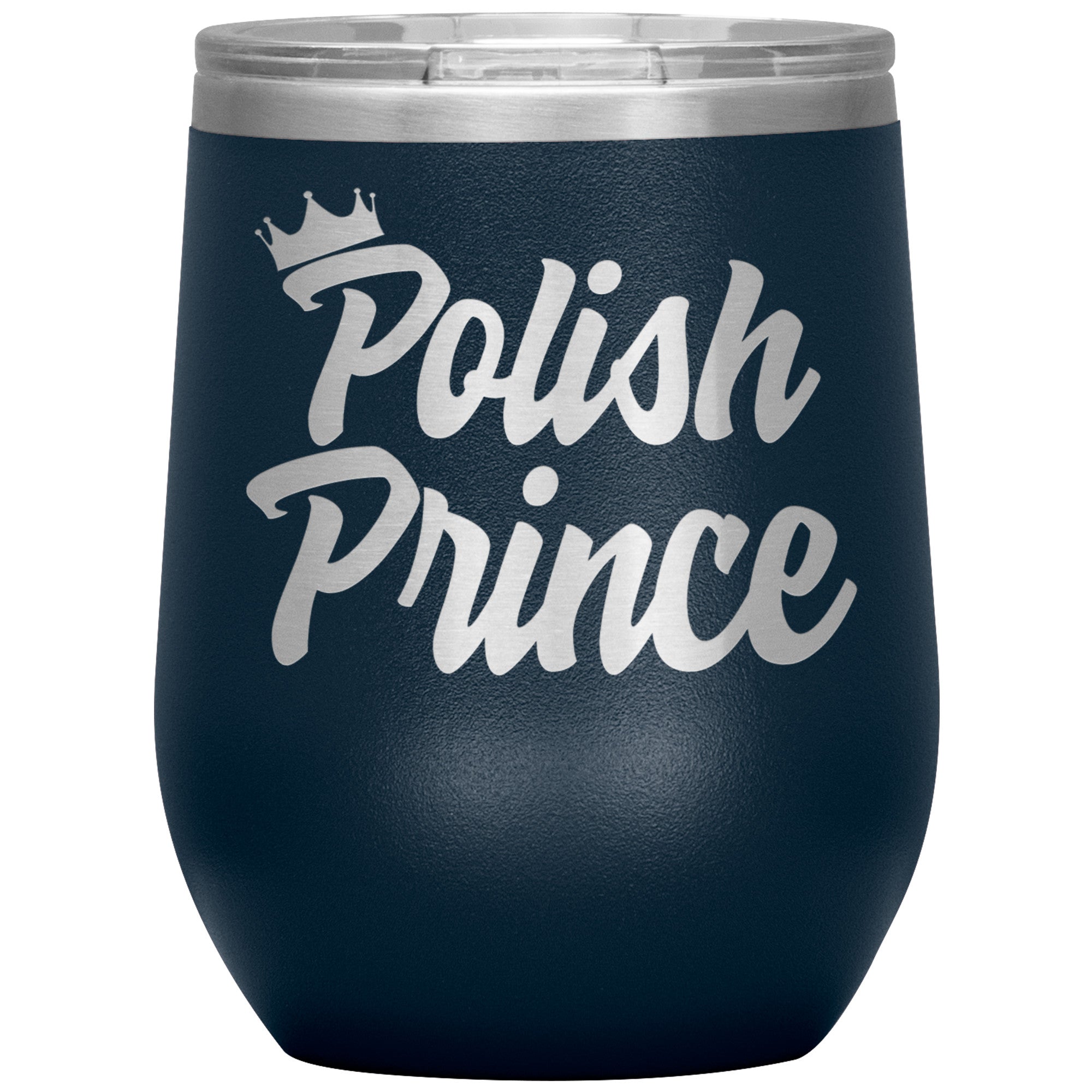 Polish Prince Insulated Wine Tumbler Tumblers teelaunch Navy  