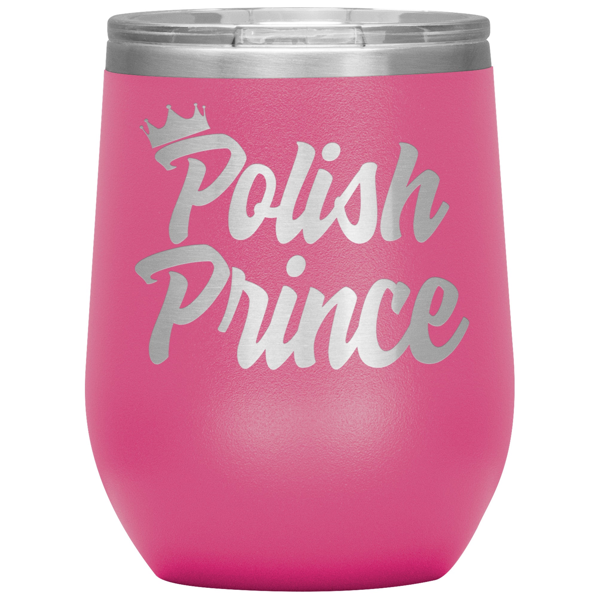 Polish Prince Insulated Wine Tumbler Tumblers teelaunch Pink  