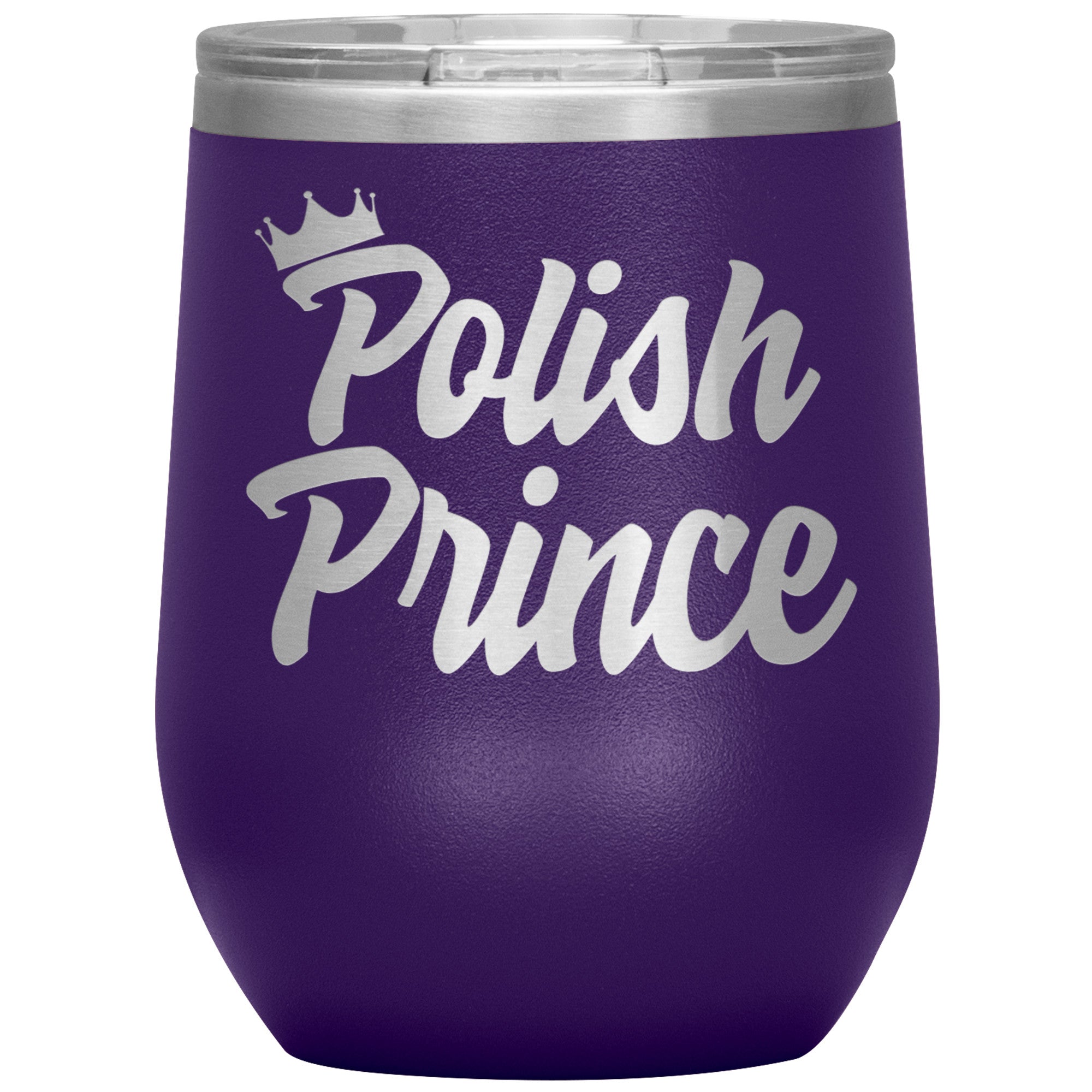 Polish Prince Insulated Wine Tumbler Tumblers teelaunch Purple  