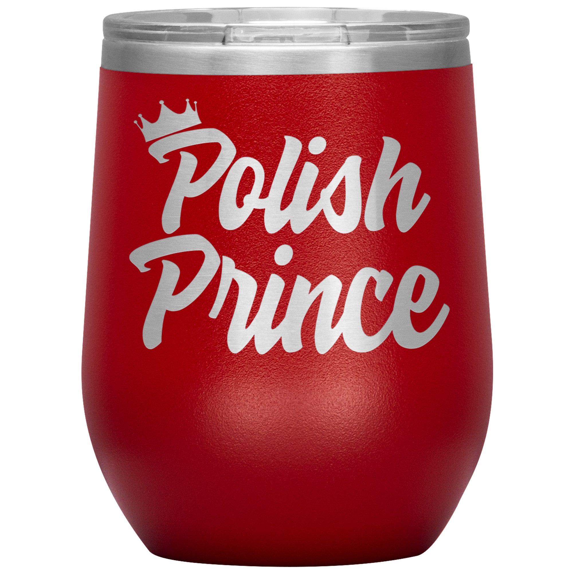 Polish Prince Insulated Wine Tumbler Tumblers teelaunch Red  
