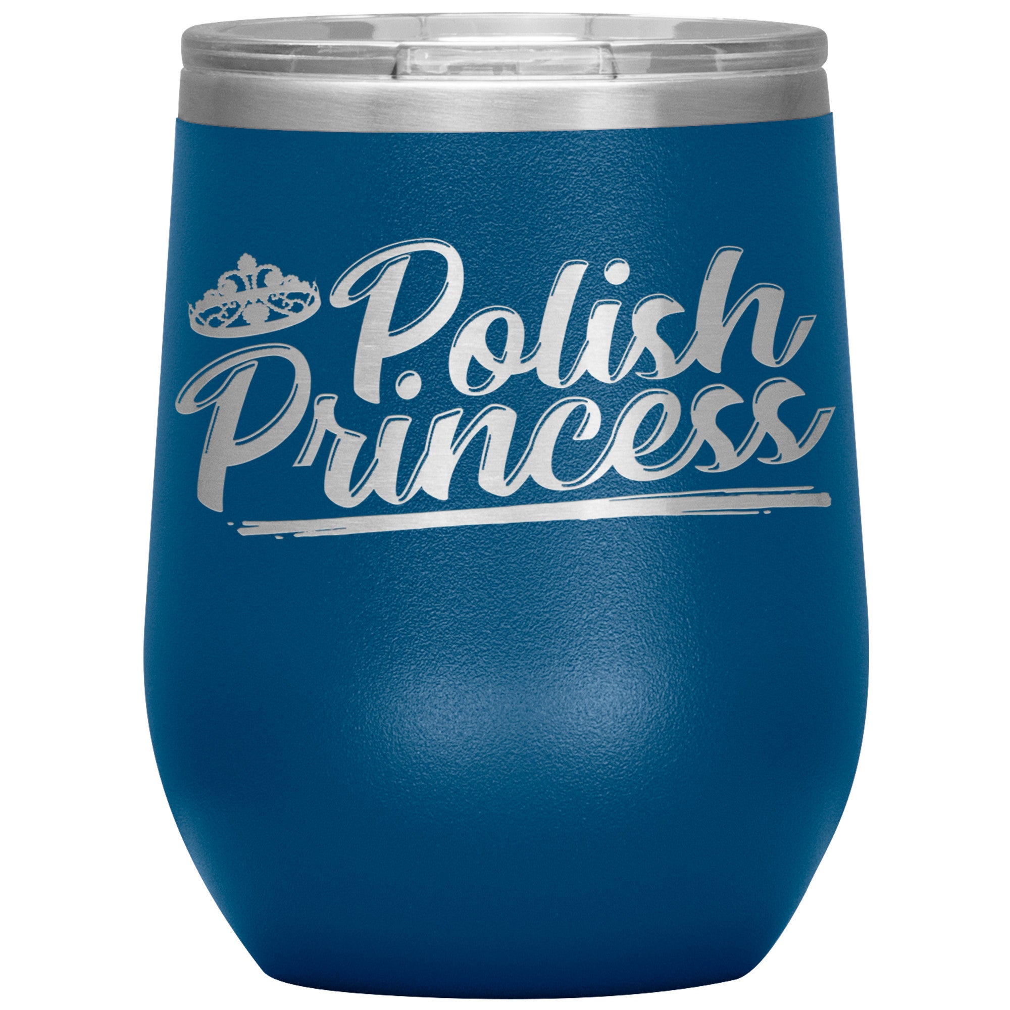 Polish Princess Insulated Wine Tumbler Tumblers teelaunch Blue  