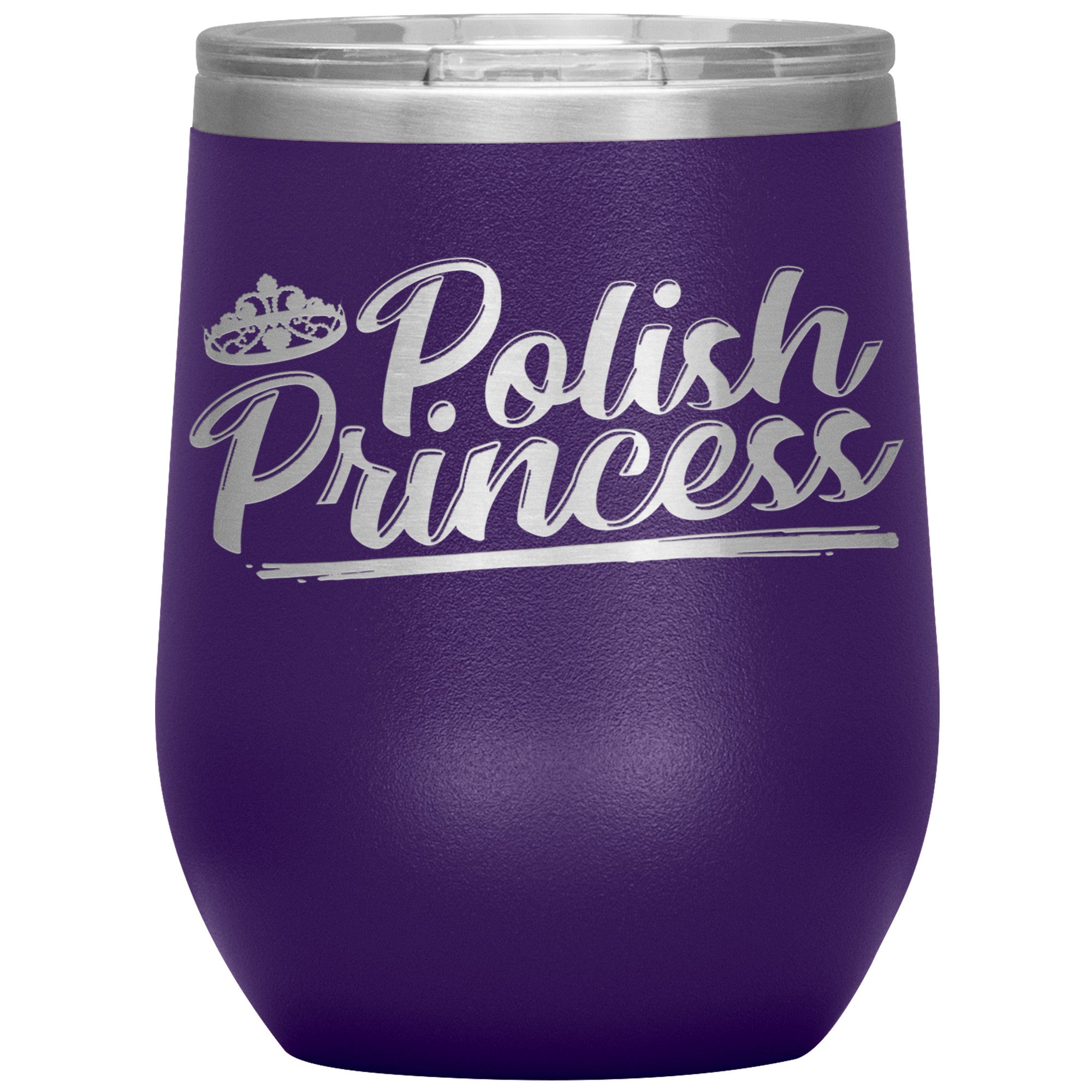 Polish Princess Insulated Wine Tumbler Tumblers teelaunch Purple  