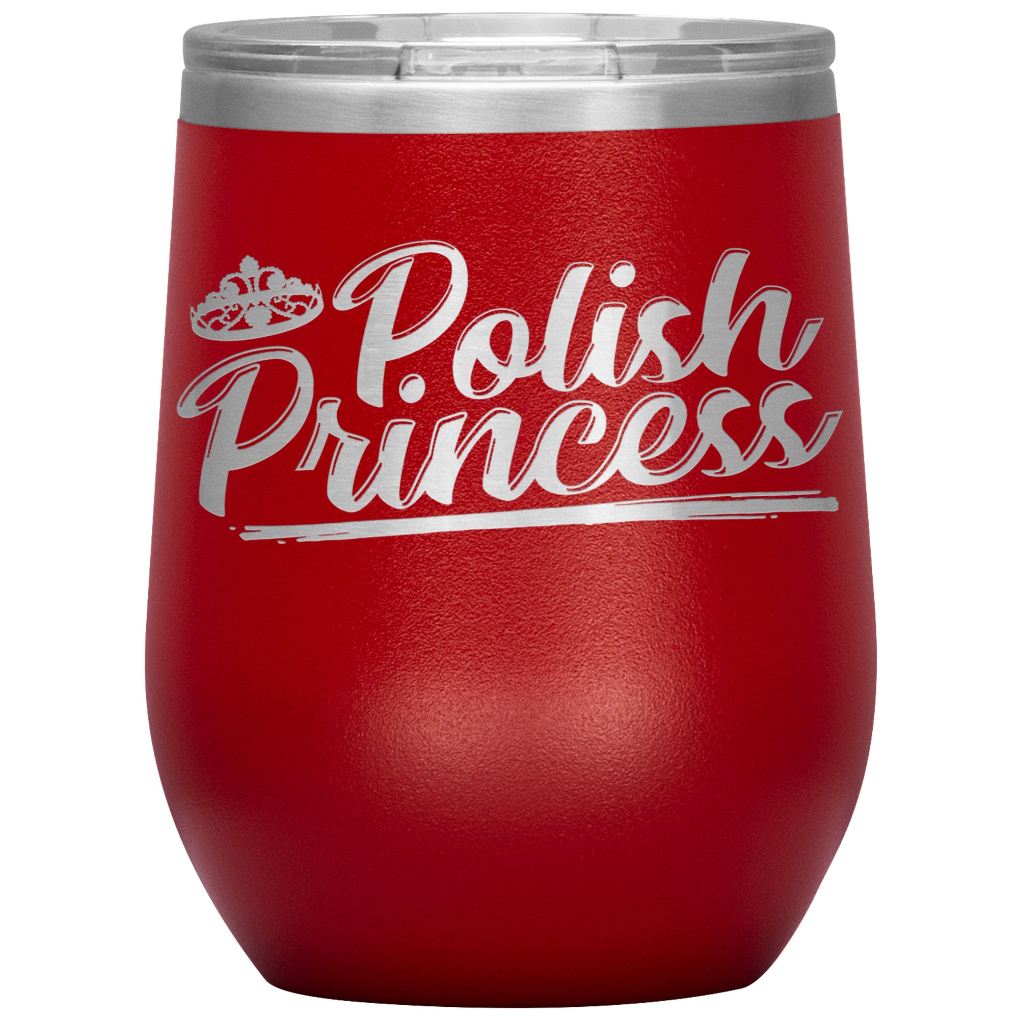 Polish Princess Insulated Wine Tumbler Tumblers teelaunch Red  