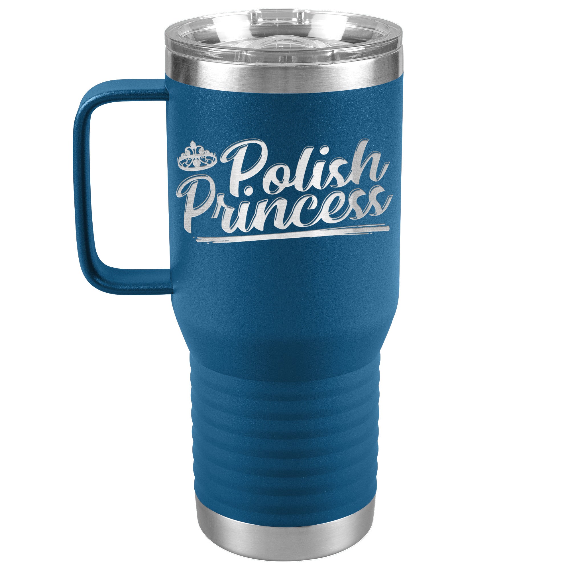 Polish Princess Travel Tumbler Tumblers teelaunch Blue  