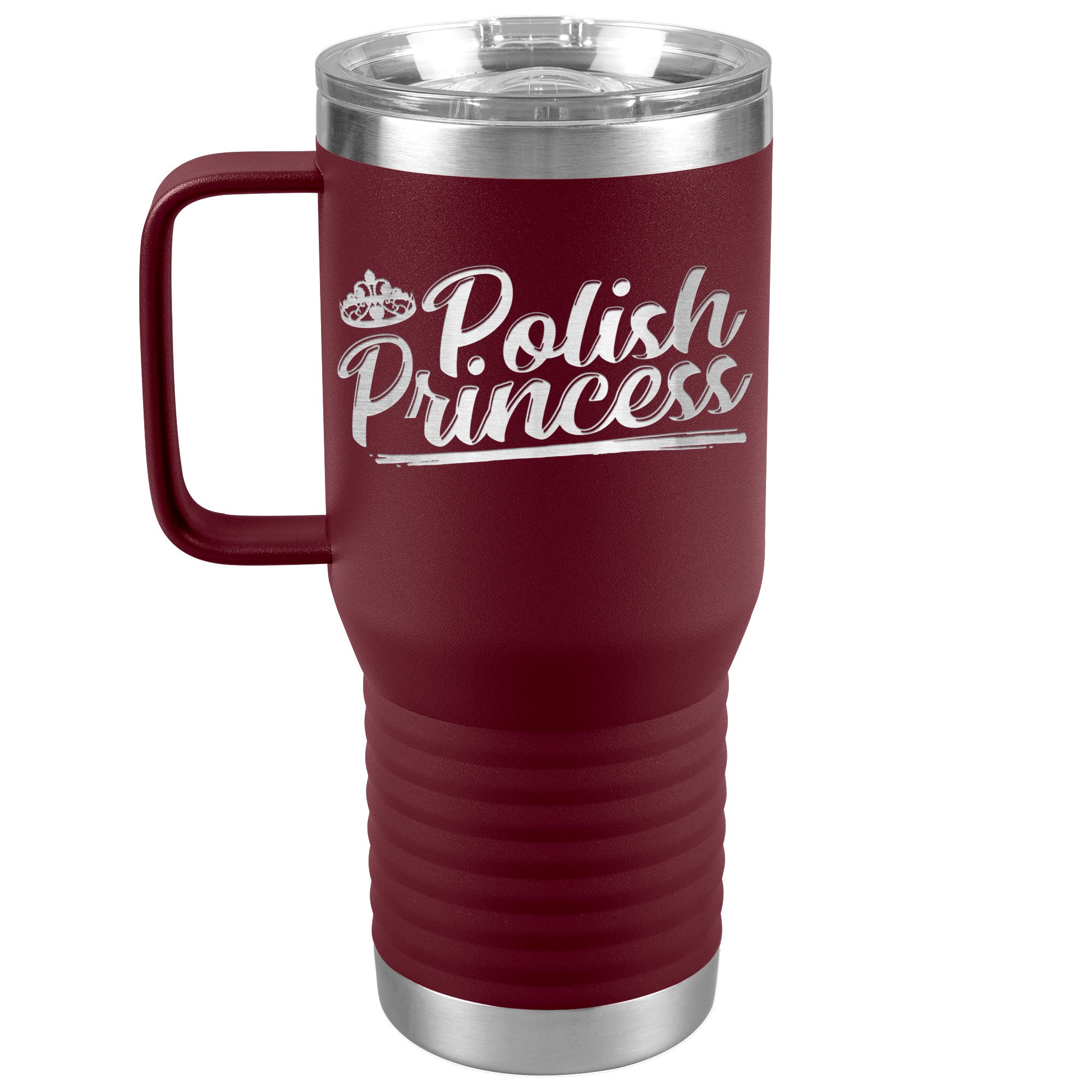 Polish Princess Travel Tumbler Tumblers teelaunch Maroon  