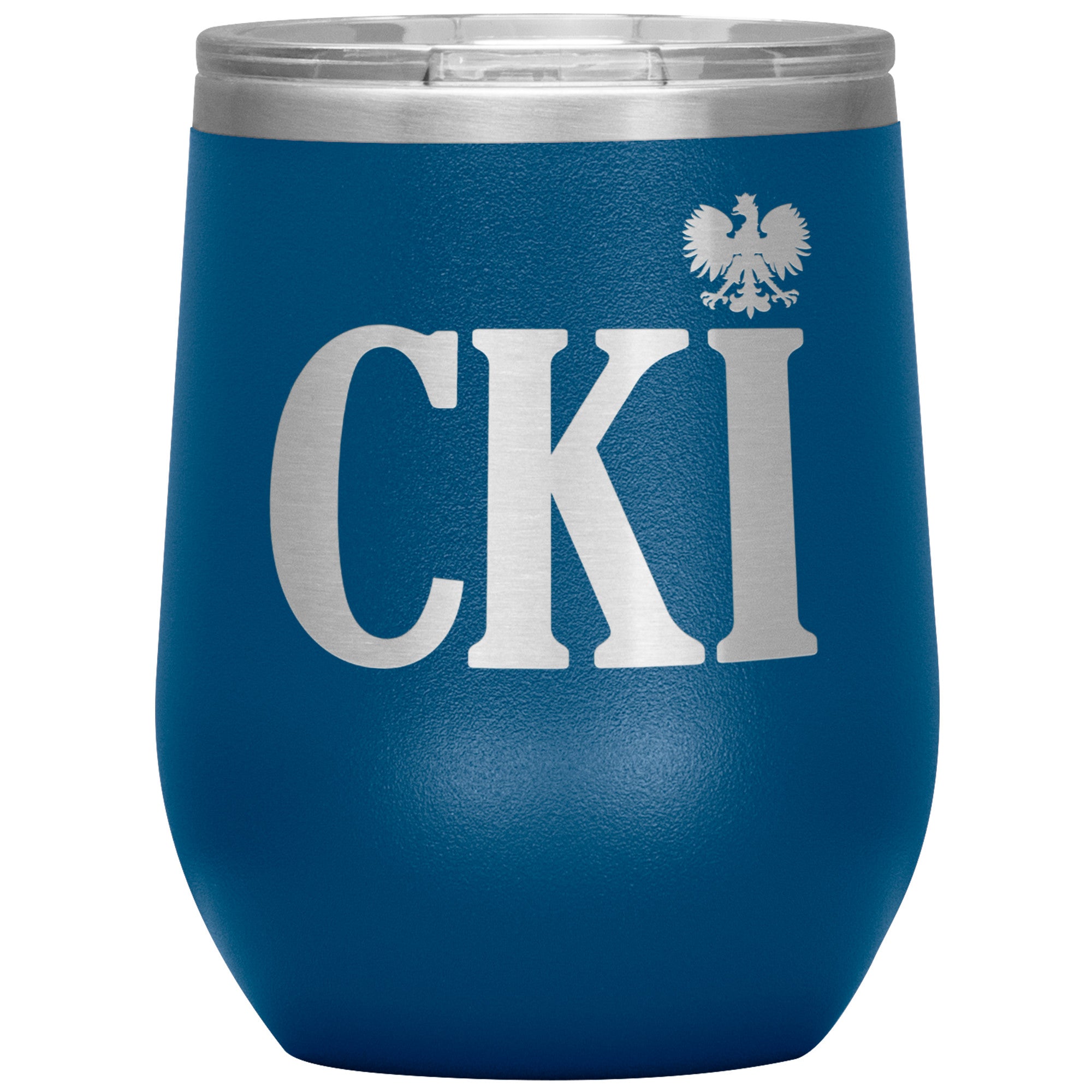 Polish Surname Ending in CKI Insulated Wine Tumbler Tumblers teelaunch Blue  