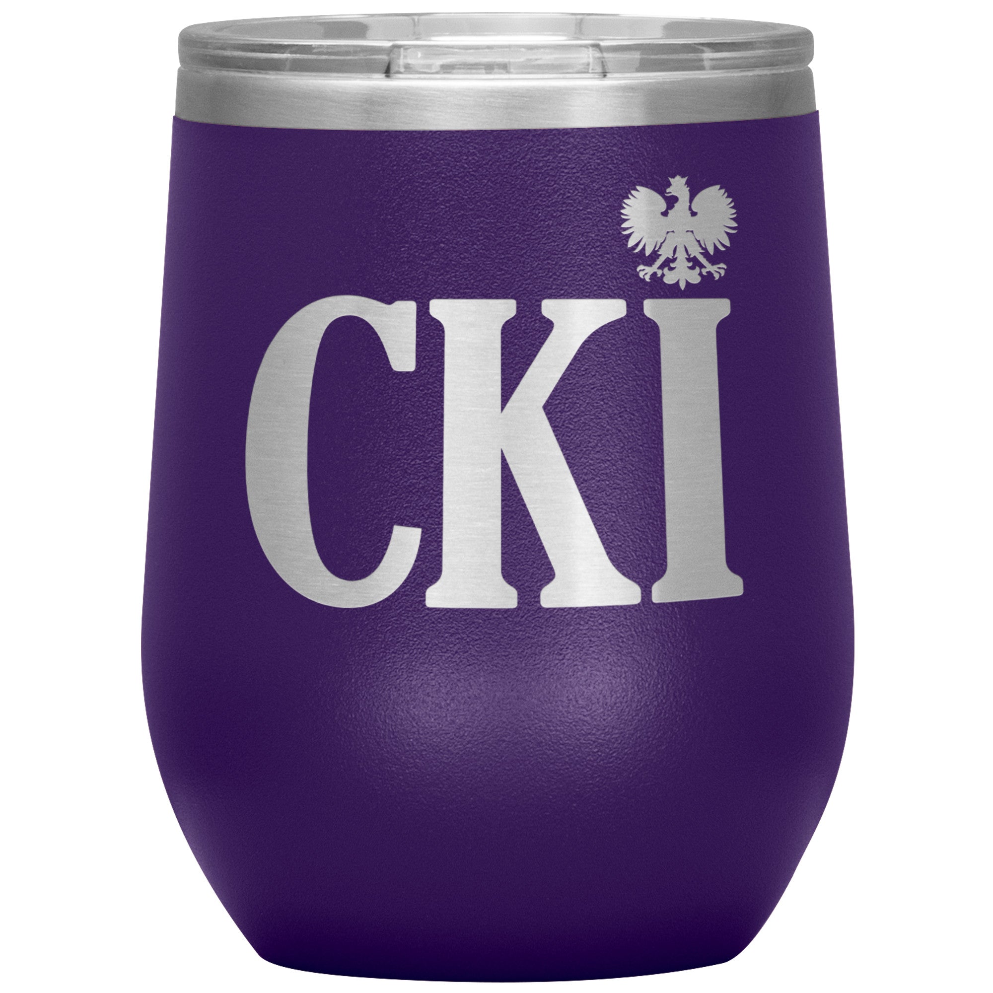 Polish Surname Ending in CKI Insulated Wine Tumbler Tumblers teelaunch Purple  