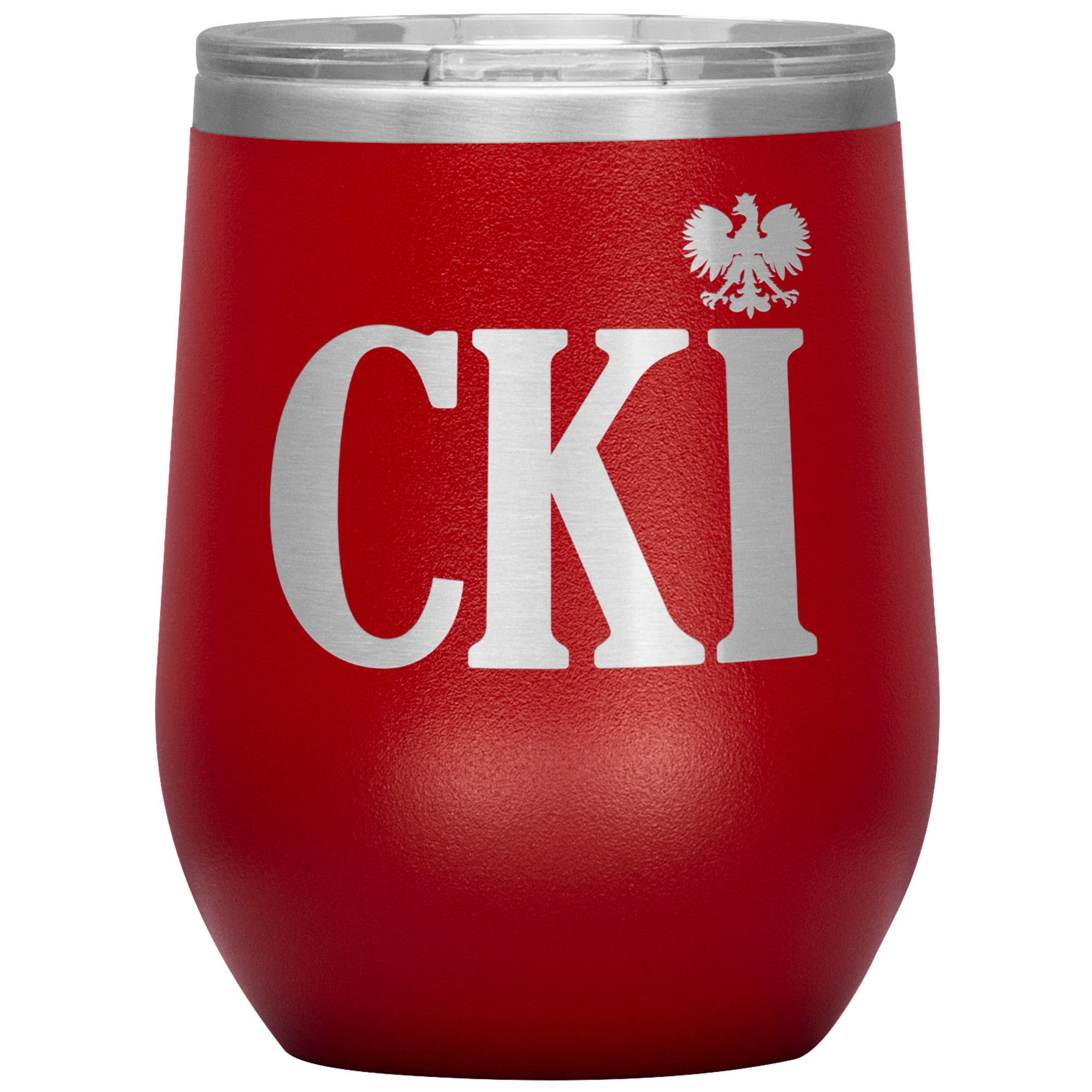 Polish Surname Ending in CKI Insulated Wine Tumbler Tumblers teelaunch Red  