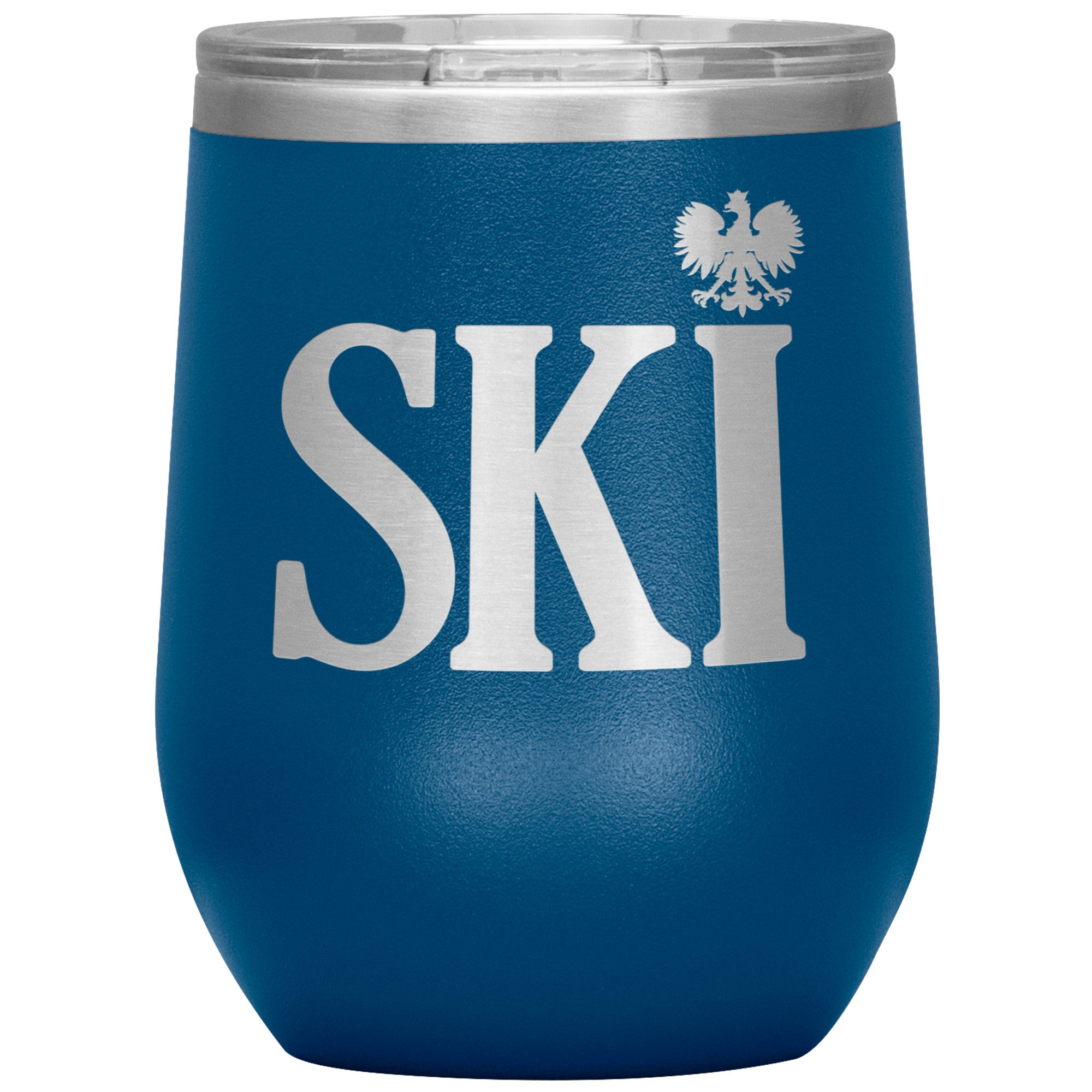 Polish Surnames Ending In SKI Insulated Wine Tumbler Tumblers teelaunch Blue  