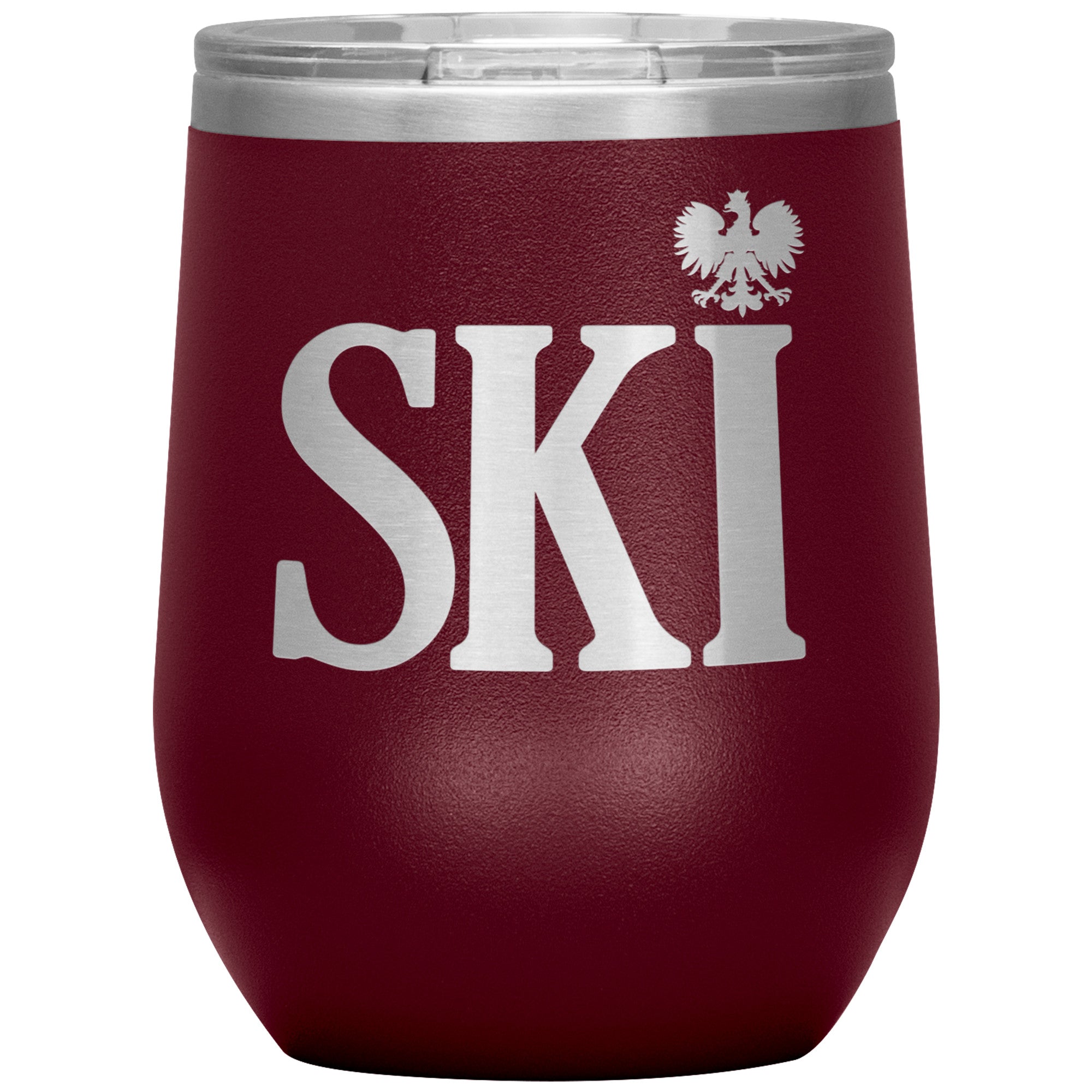 Polish Surnames Ending In SKI Insulated Wine Tumbler Tumblers teelaunch Maroon  