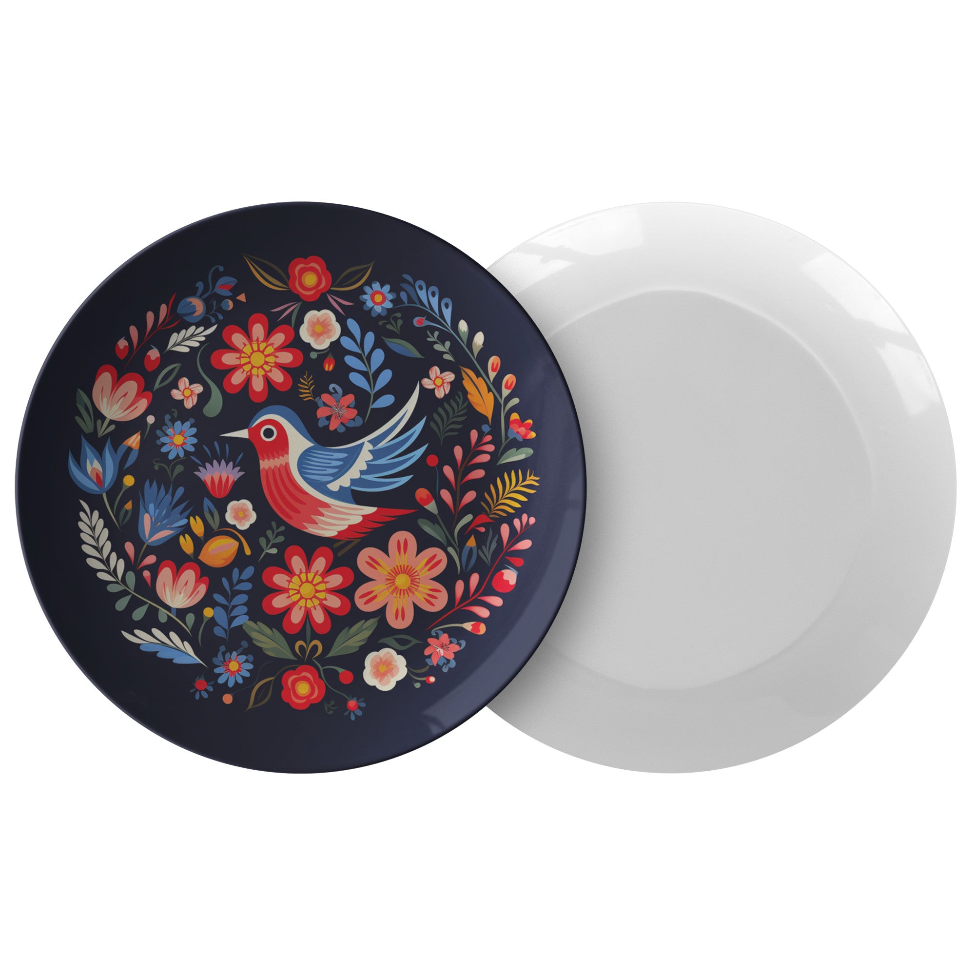 Polish Wycinanki Bird Pattern Plates Kitchenware teelaunch Single  