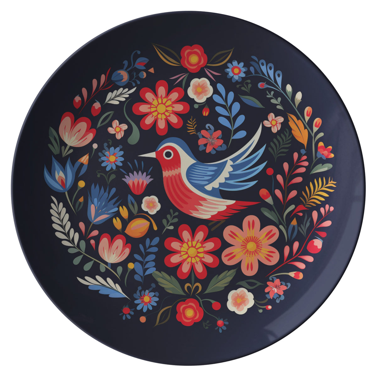 Polish Wycinanki Bird Pattern Plates Kitchenware teelaunch   