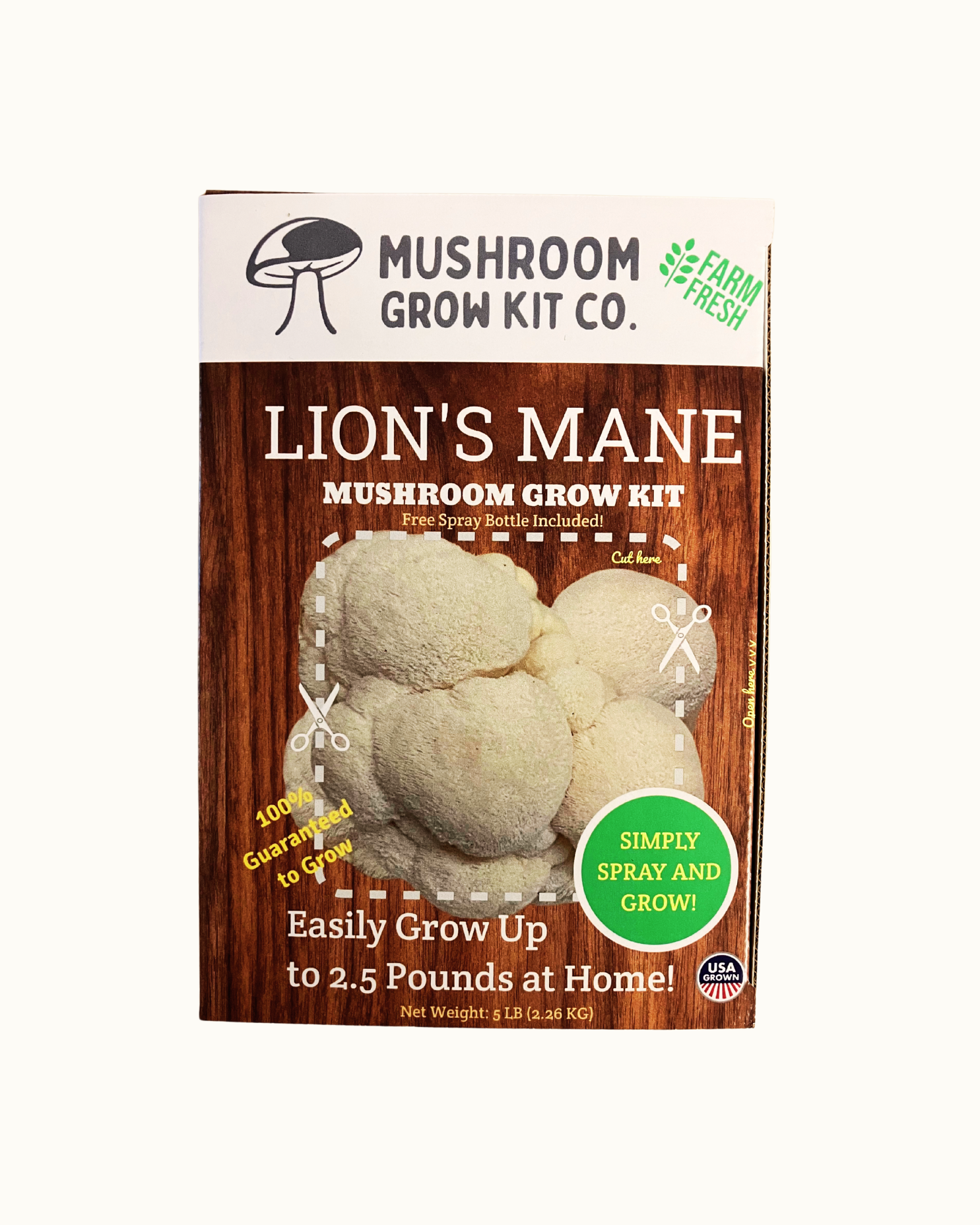 Premium Lion's Mane Mushroom Growing Kit - 5 LBS