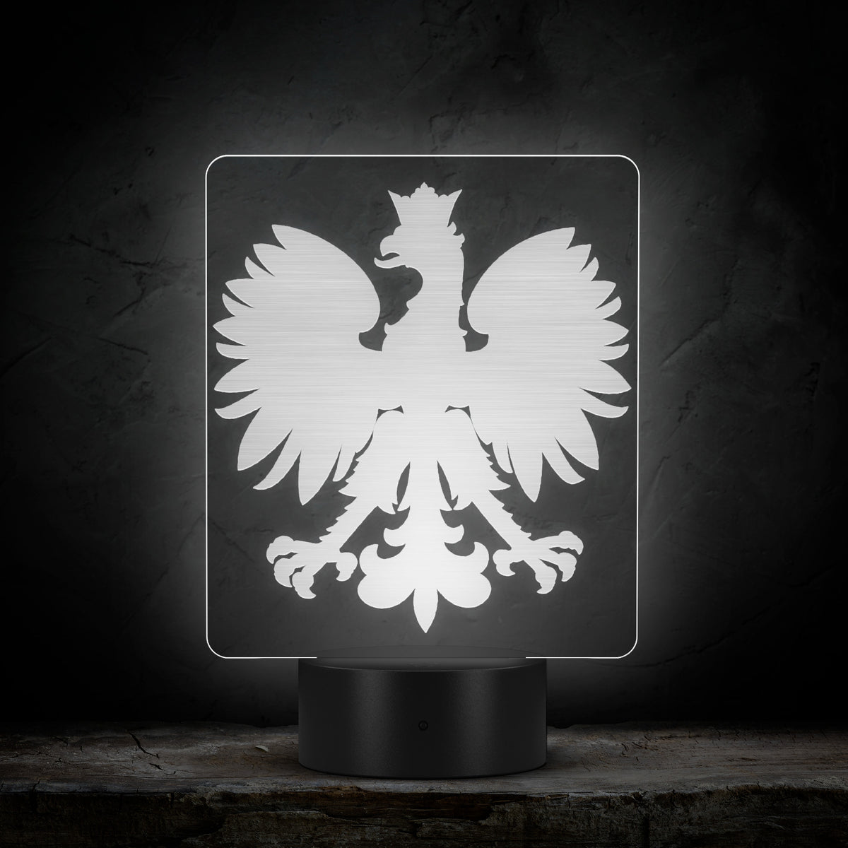 Solid Polish Eagle Rectangle Acrylic LED Sign LED Signs teelaunch   