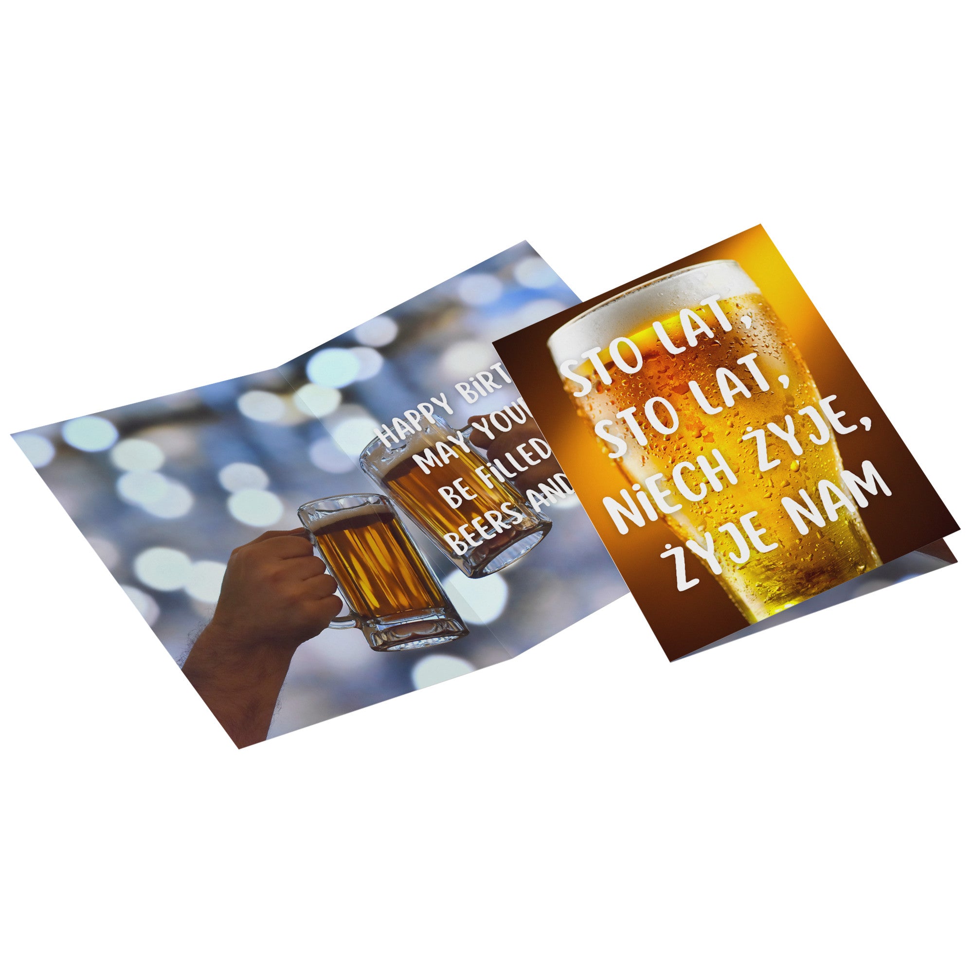 Sto Lat Beer Birthday Card Cards teelaunch   