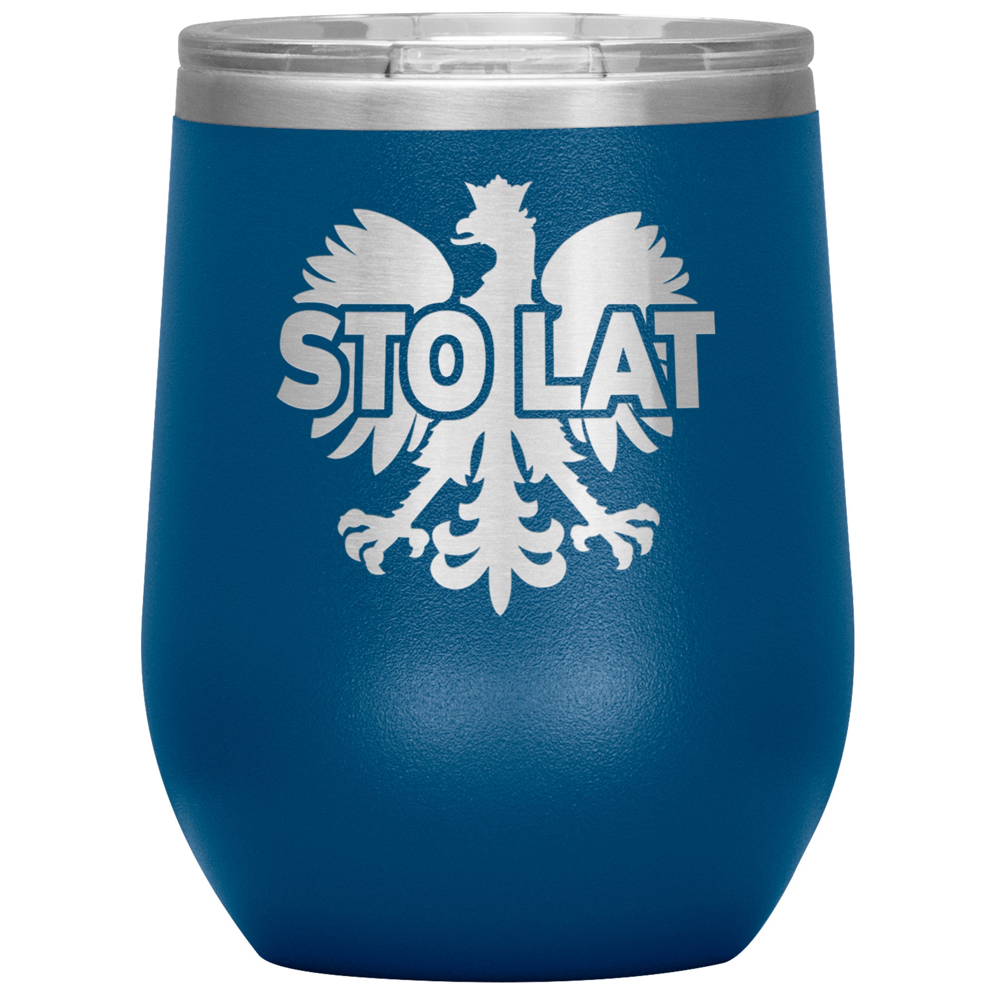 Sto Lat Insulated Wine Tumbler Tumblers teelaunch Blue  