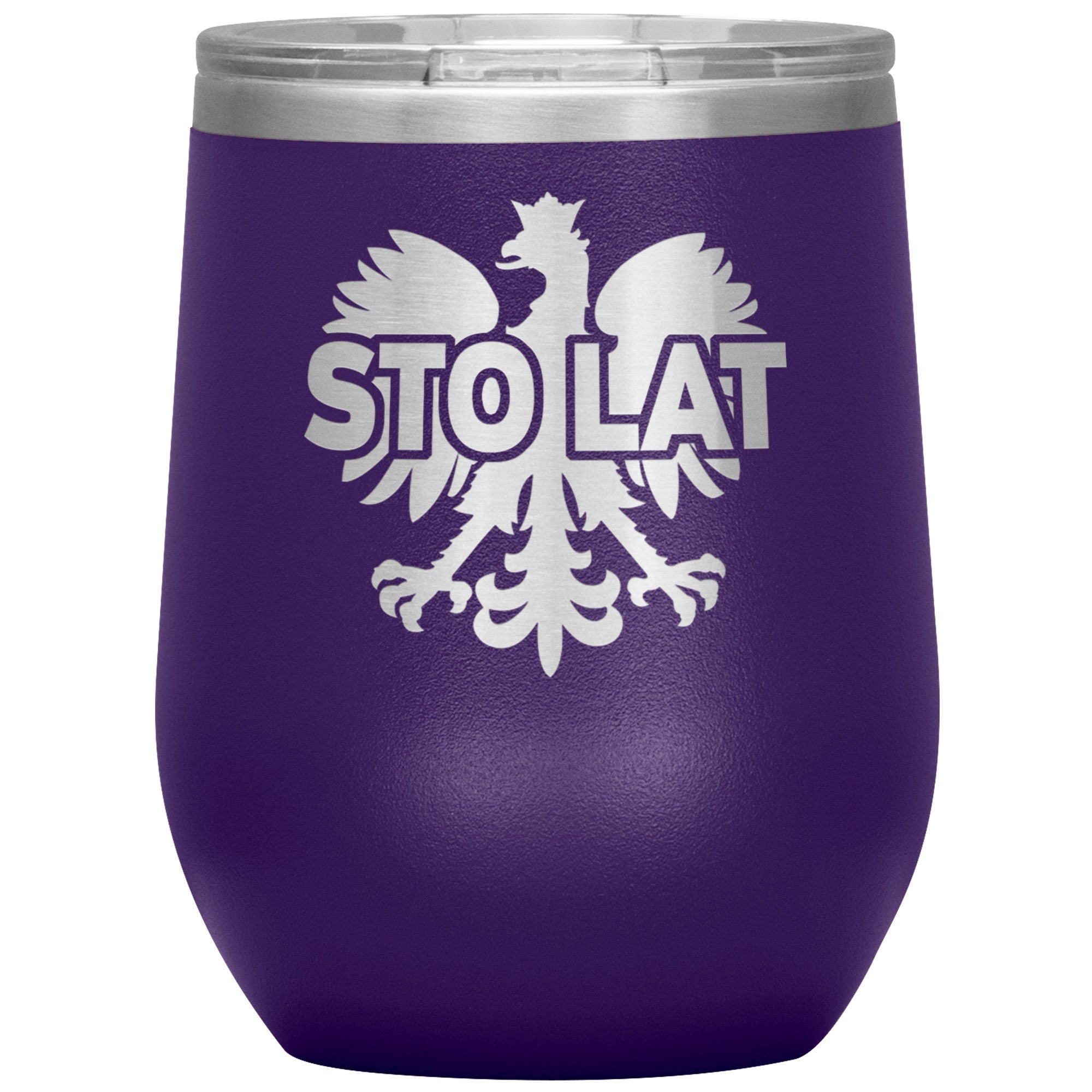 Sto Lat Insulated Wine Tumbler Tumblers teelaunch Purple  