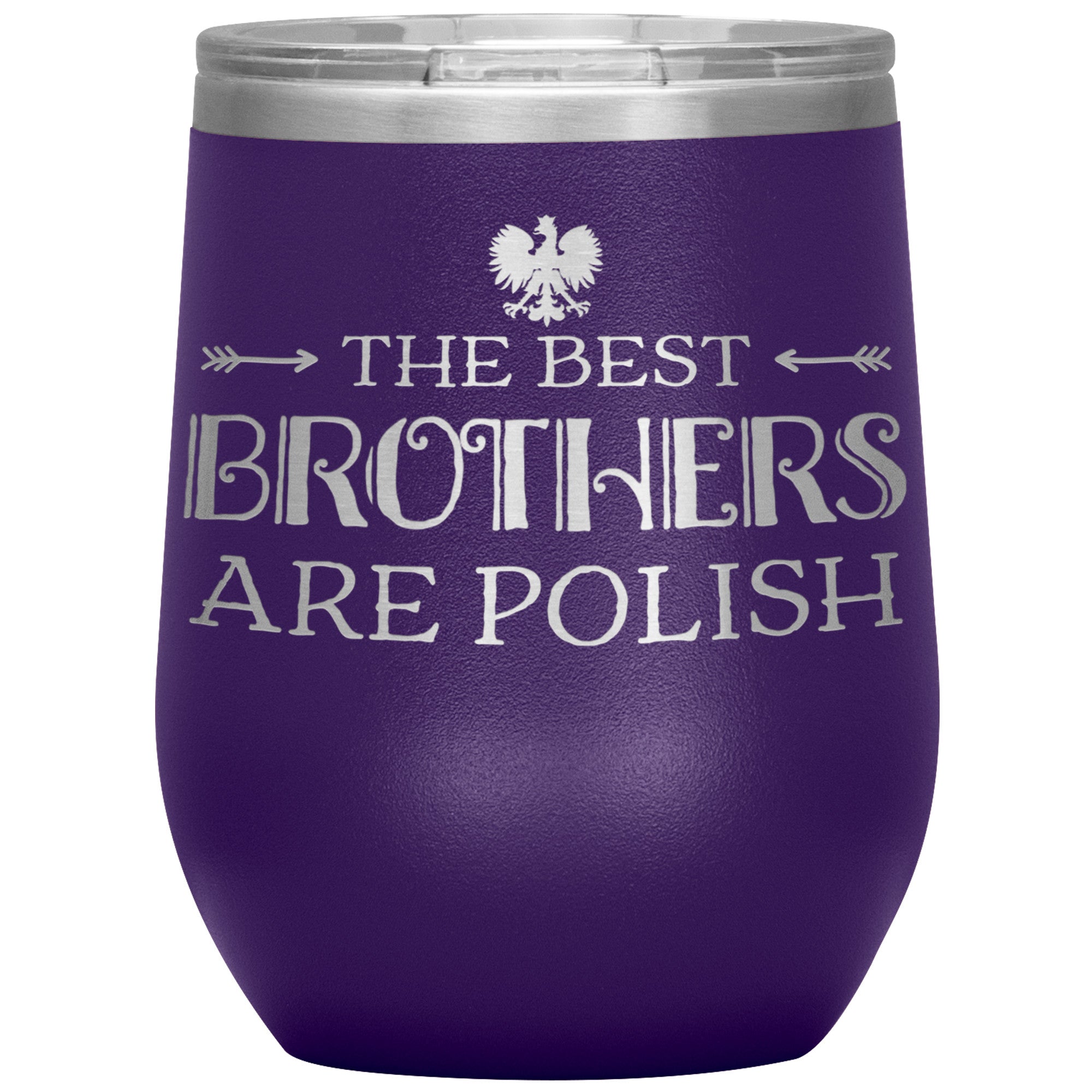 The Best Brothers Are Polish Insulated Wine Tumbler Tumblers teelaunch Purple  