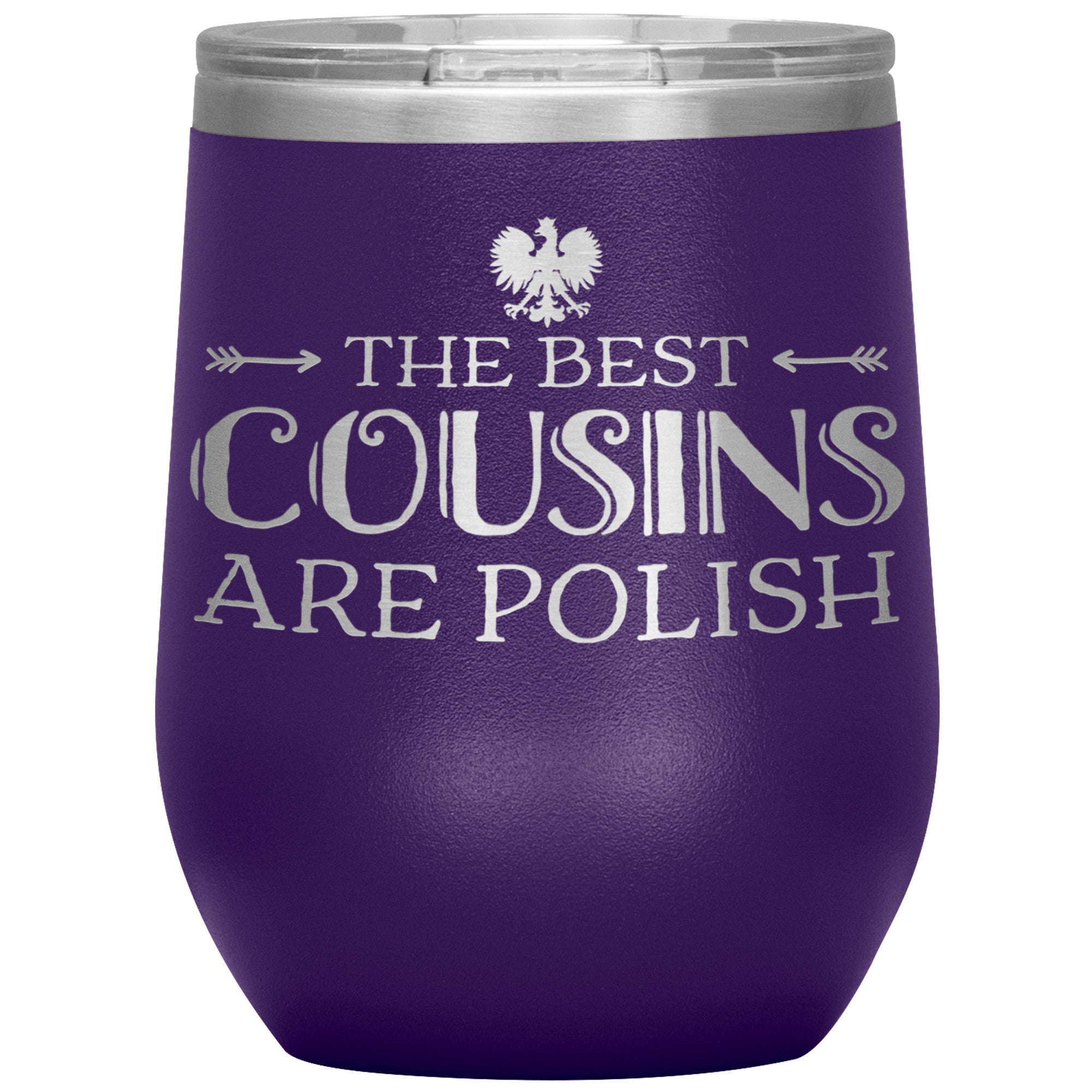 The Best Cousins Are Polish Insulated Wine Tumbler Tumblers teelaunch Purple  