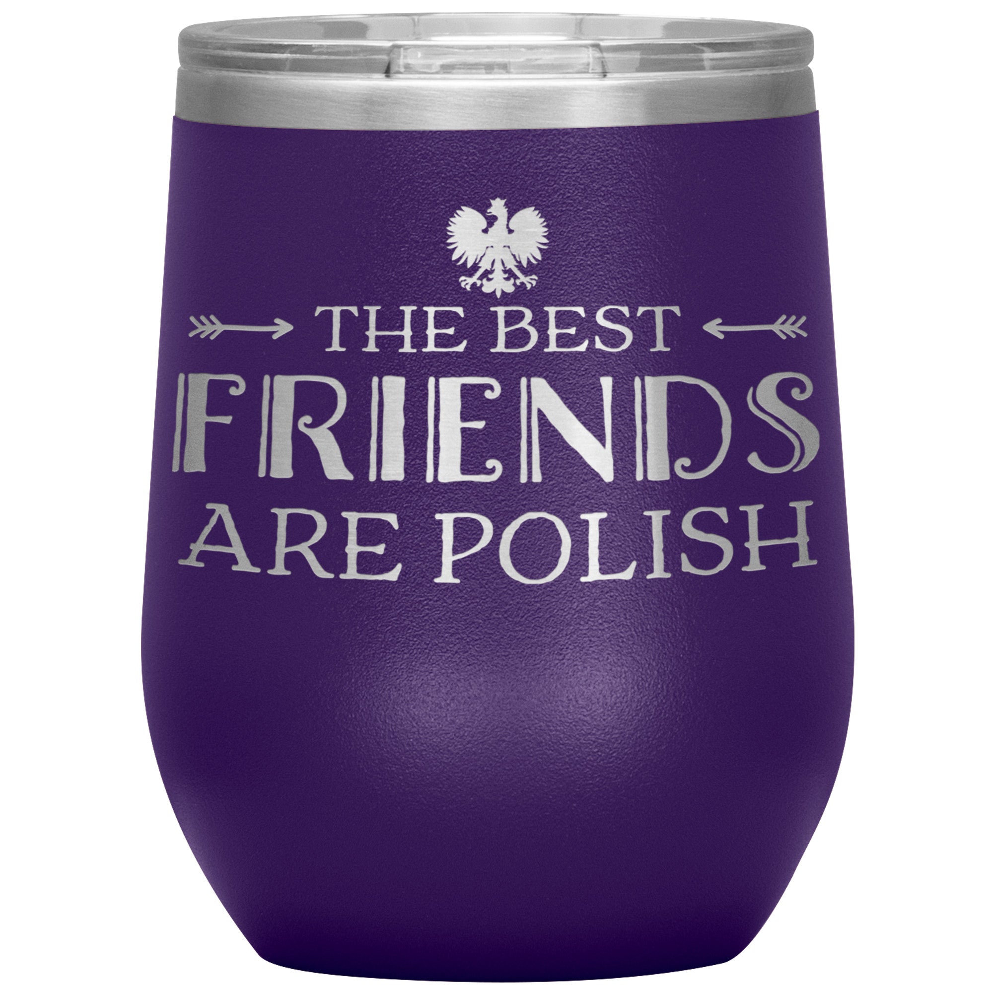 The Best Friends Are Polish Insulated Wine Tumbler Tumblers teelaunch Purple  