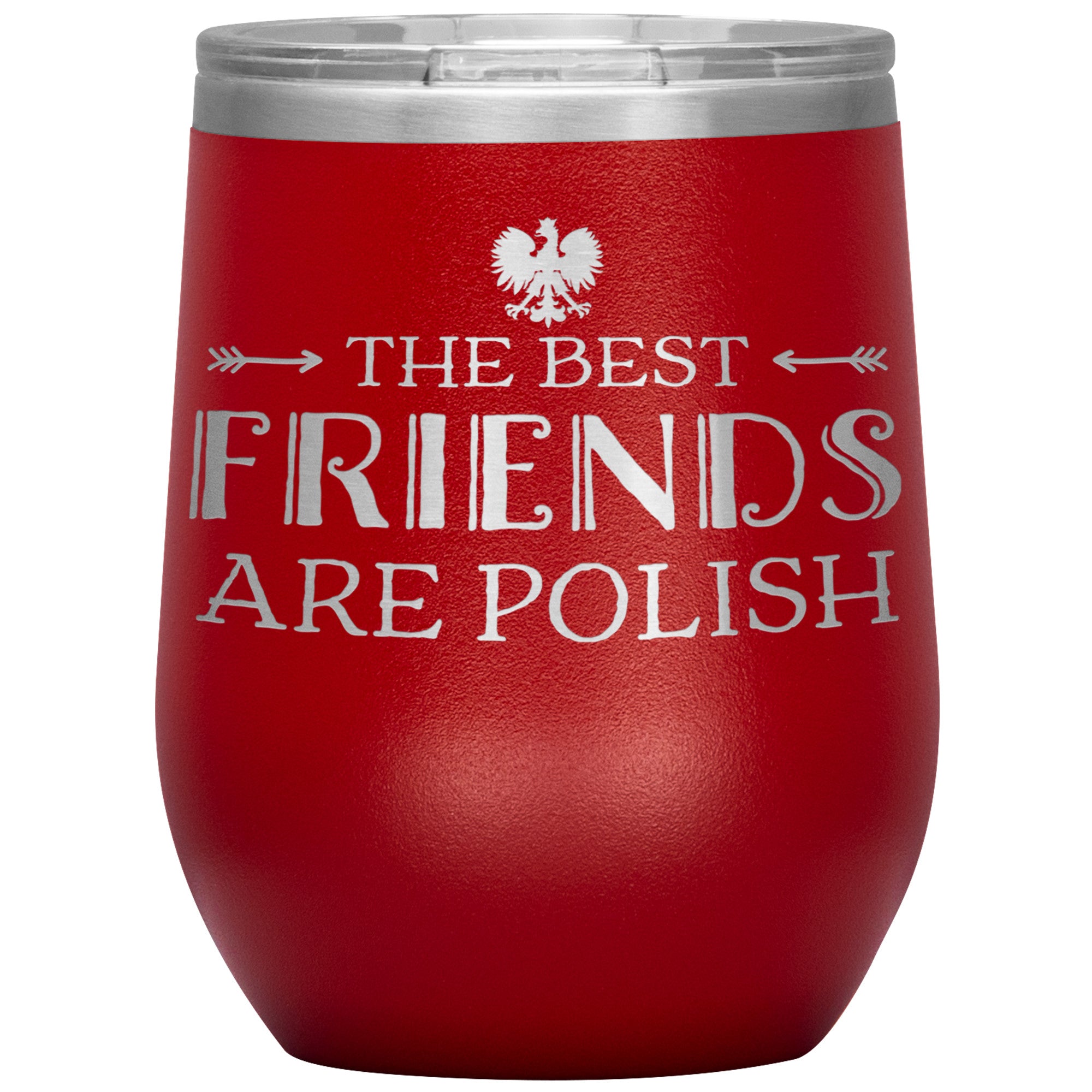 The Best Friends Are Polish Insulated Wine Tumbler Tumblers teelaunch Red  