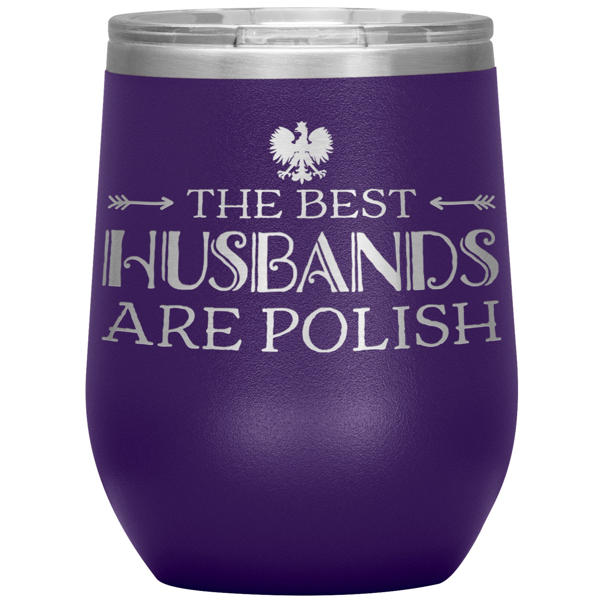 The Best Husbands Are Polish Insulated Wine Tumbler Tumblers teelaunch Purple  
