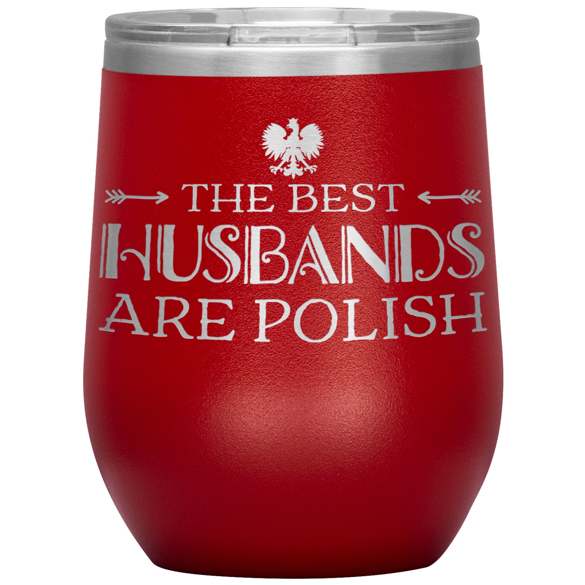 The Best Husbands Are Polish Insulated Wine Tumbler Tumblers teelaunch Red  
