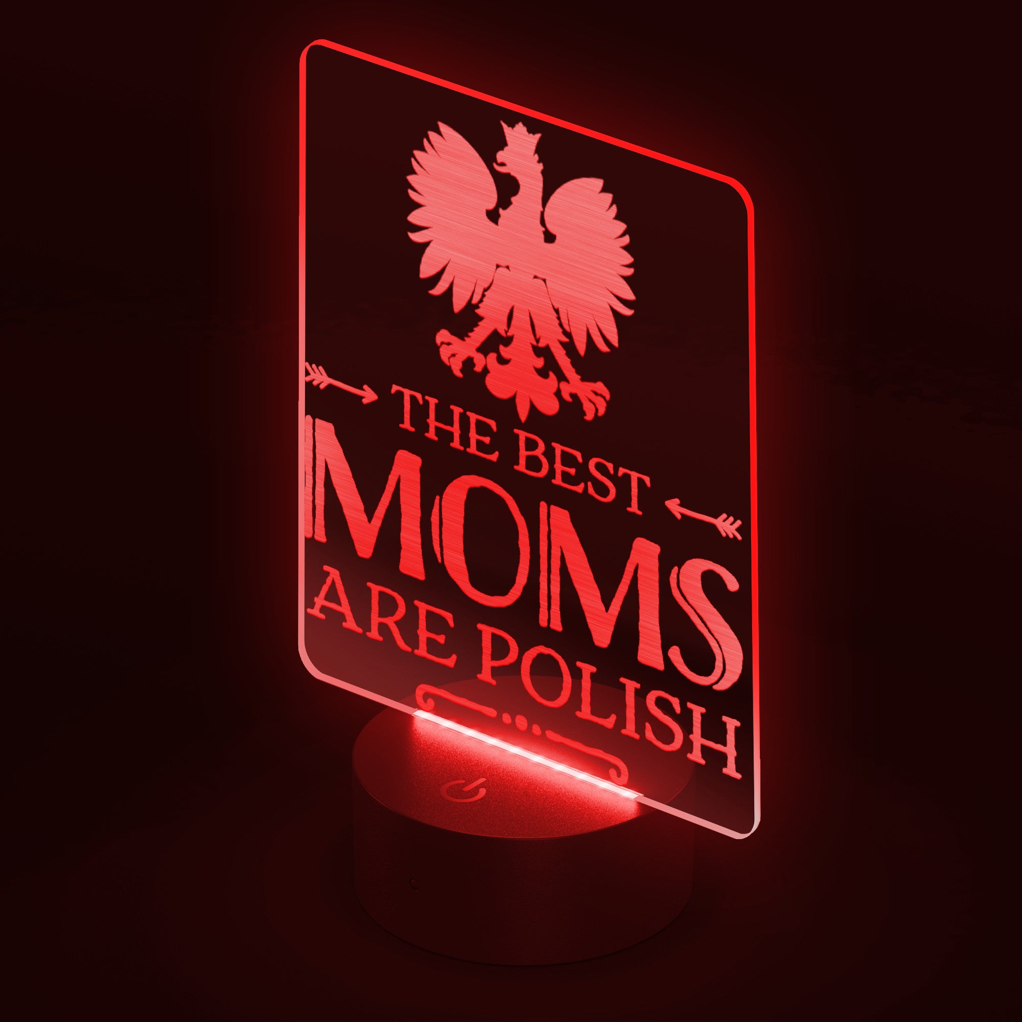 The Best Moms Are Polish Acrylic LED Sign LED Signs teelaunch   