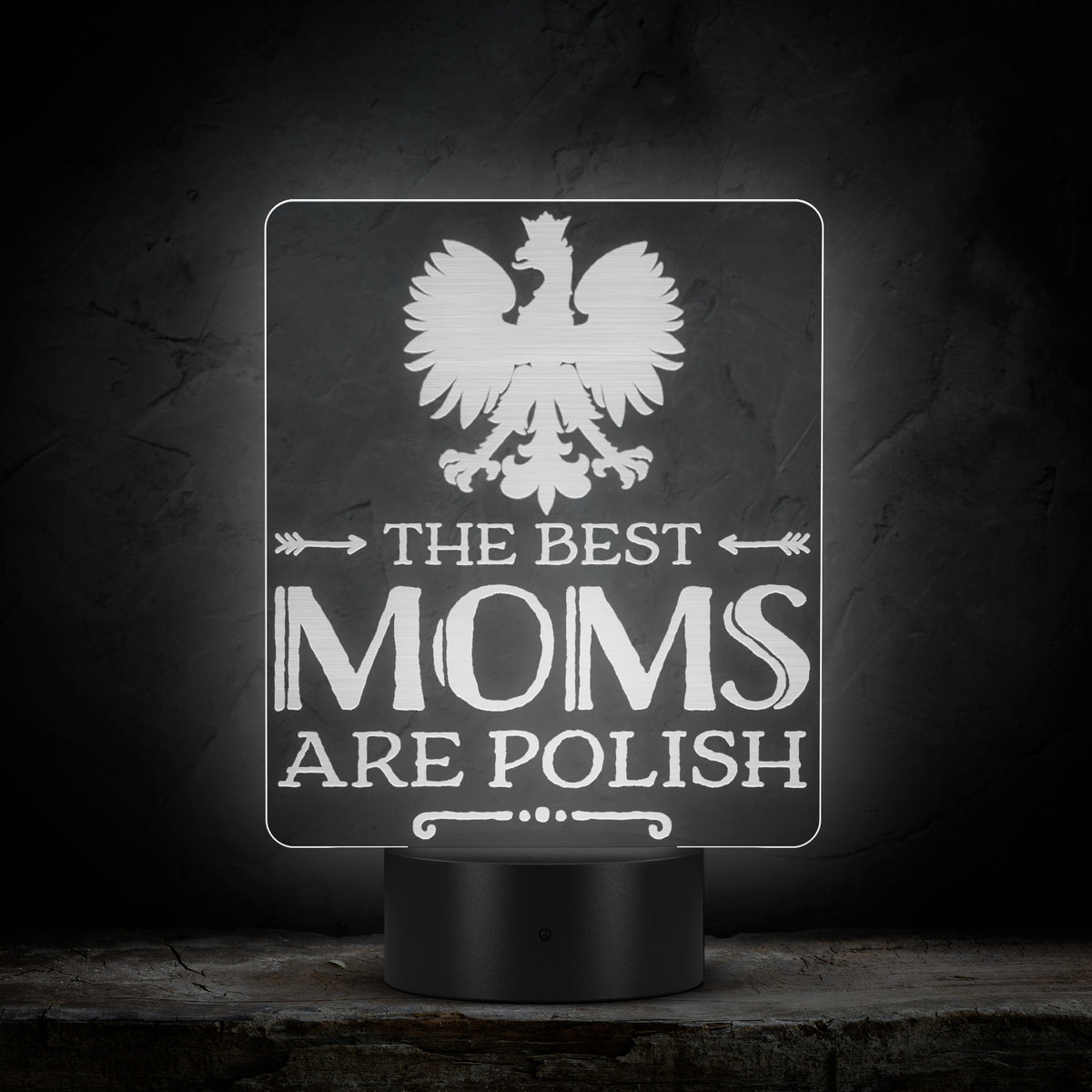 The Best Moms Are Polish Acrylic LED Sign LED Signs teelaunch   