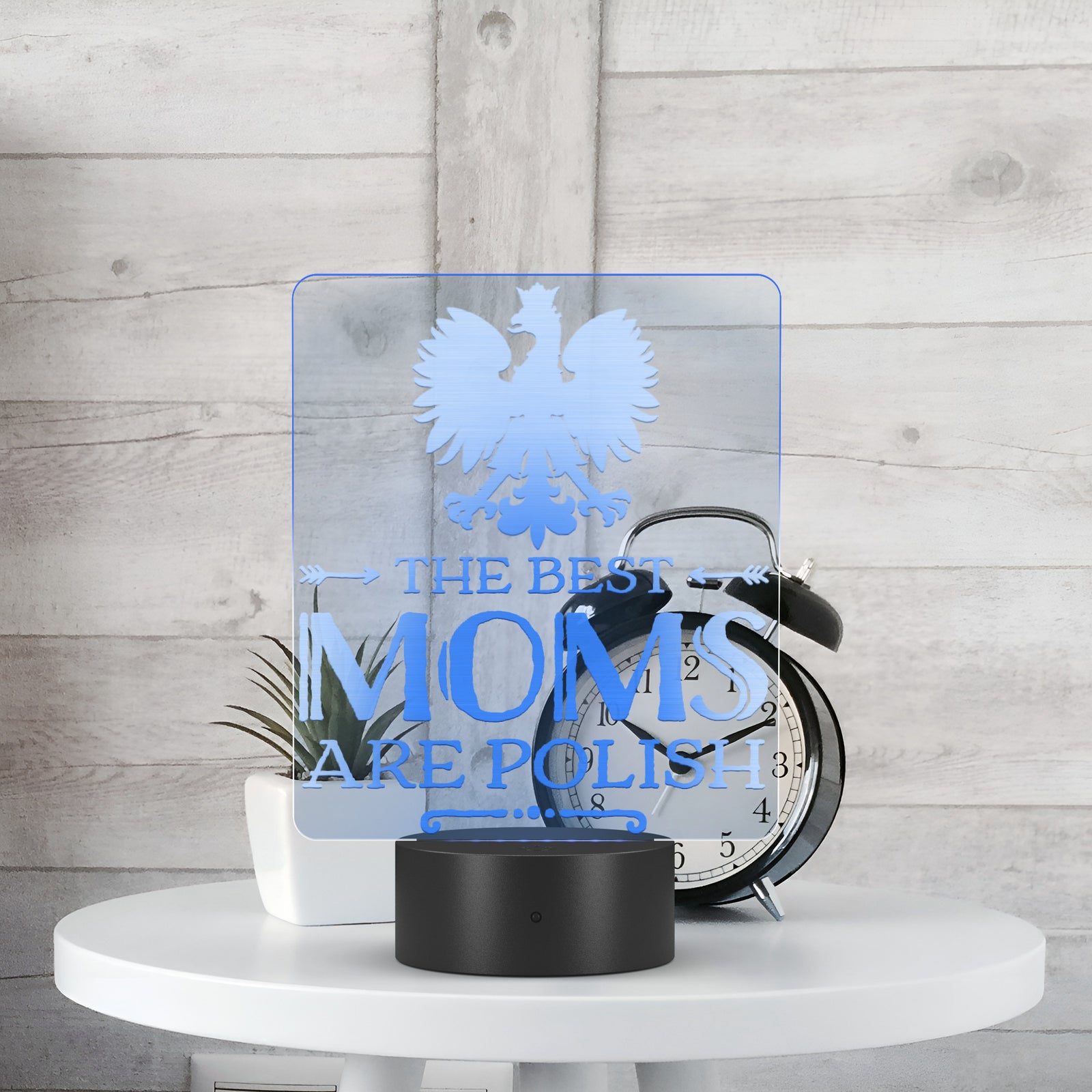 The Best Moms Are Polish Acrylic LED Sign LED Signs teelaunch   
