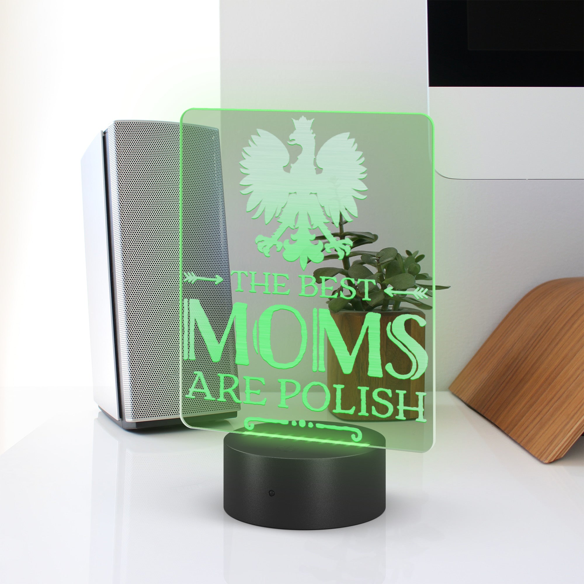 The Best Moms Are Polish Acrylic LED Sign LED Signs teelaunch   