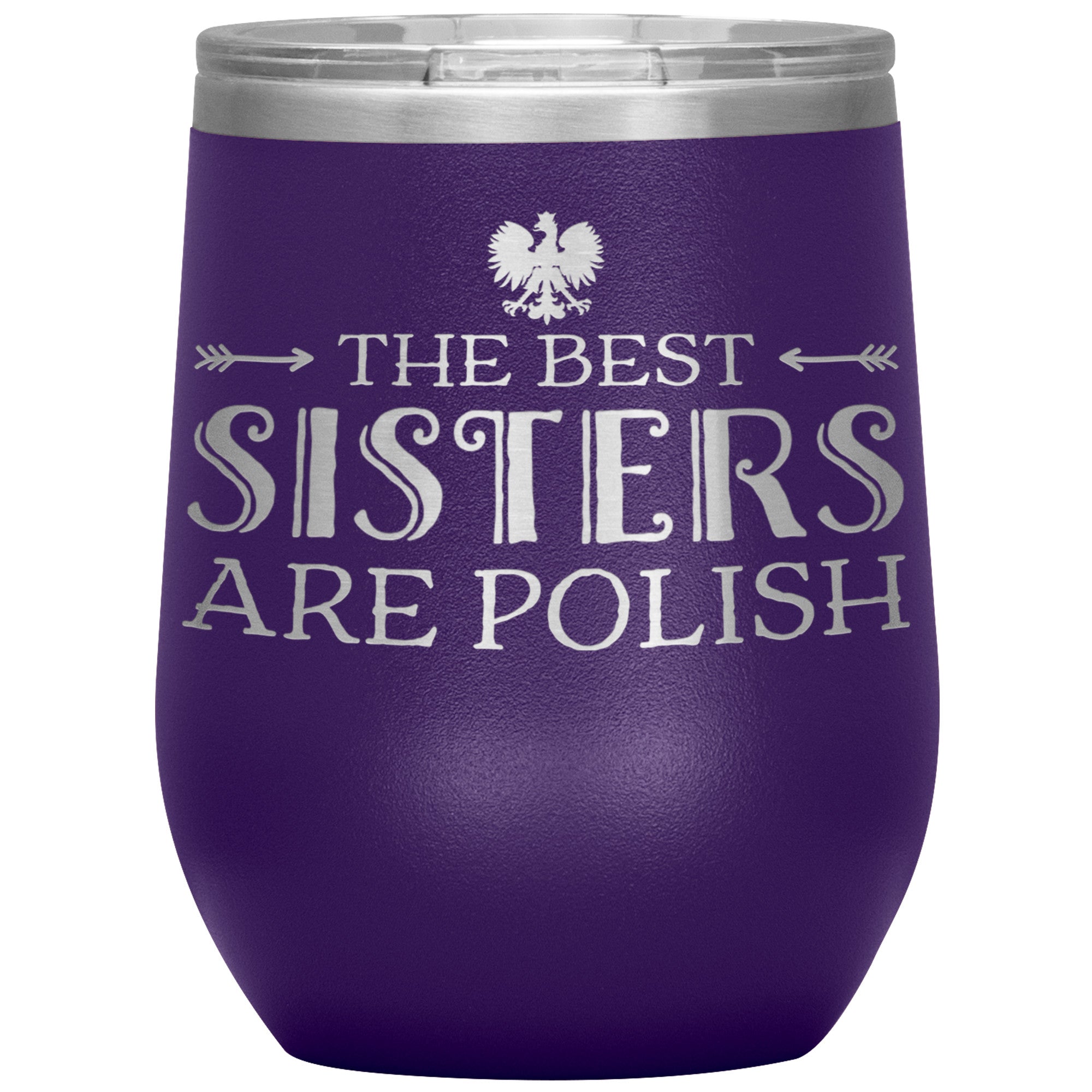 The Best Sisters Are Polish Insulated Wine Tumbler Tumblers teelaunch Purple  