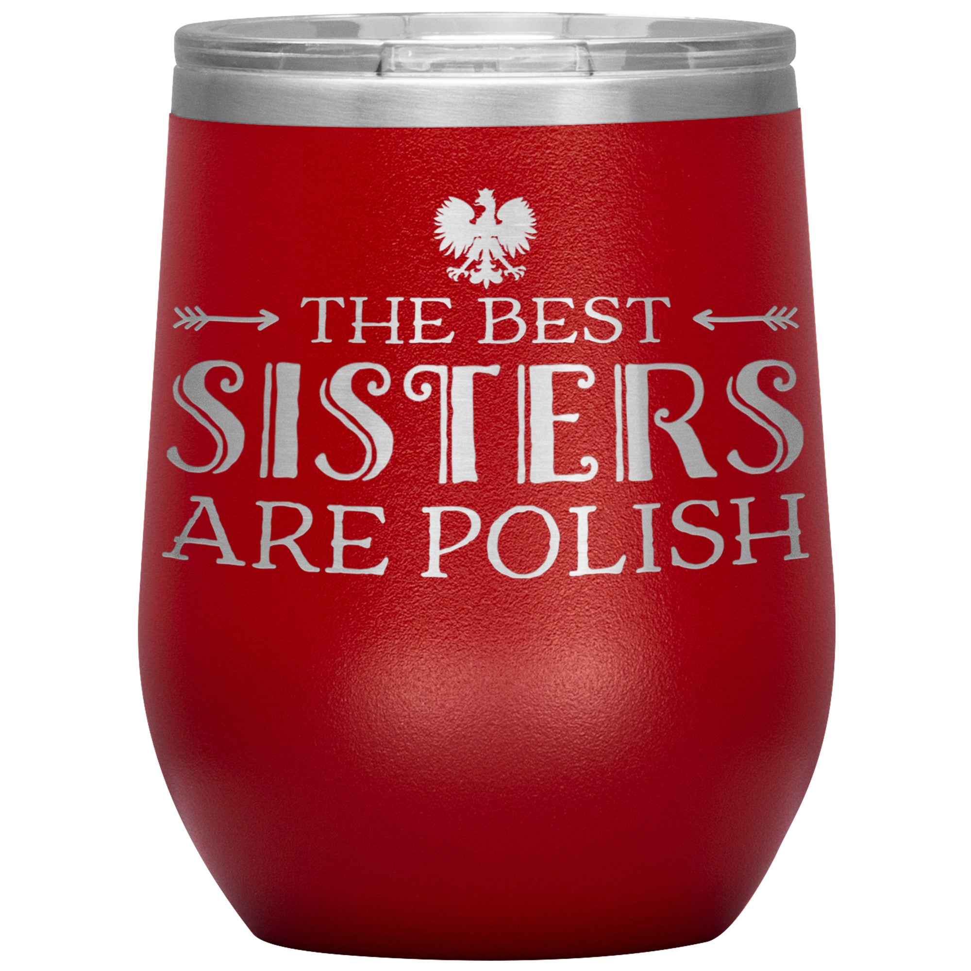 The Best Sisters Are Polish Insulated Wine Tumbler Tumblers teelaunch Red  