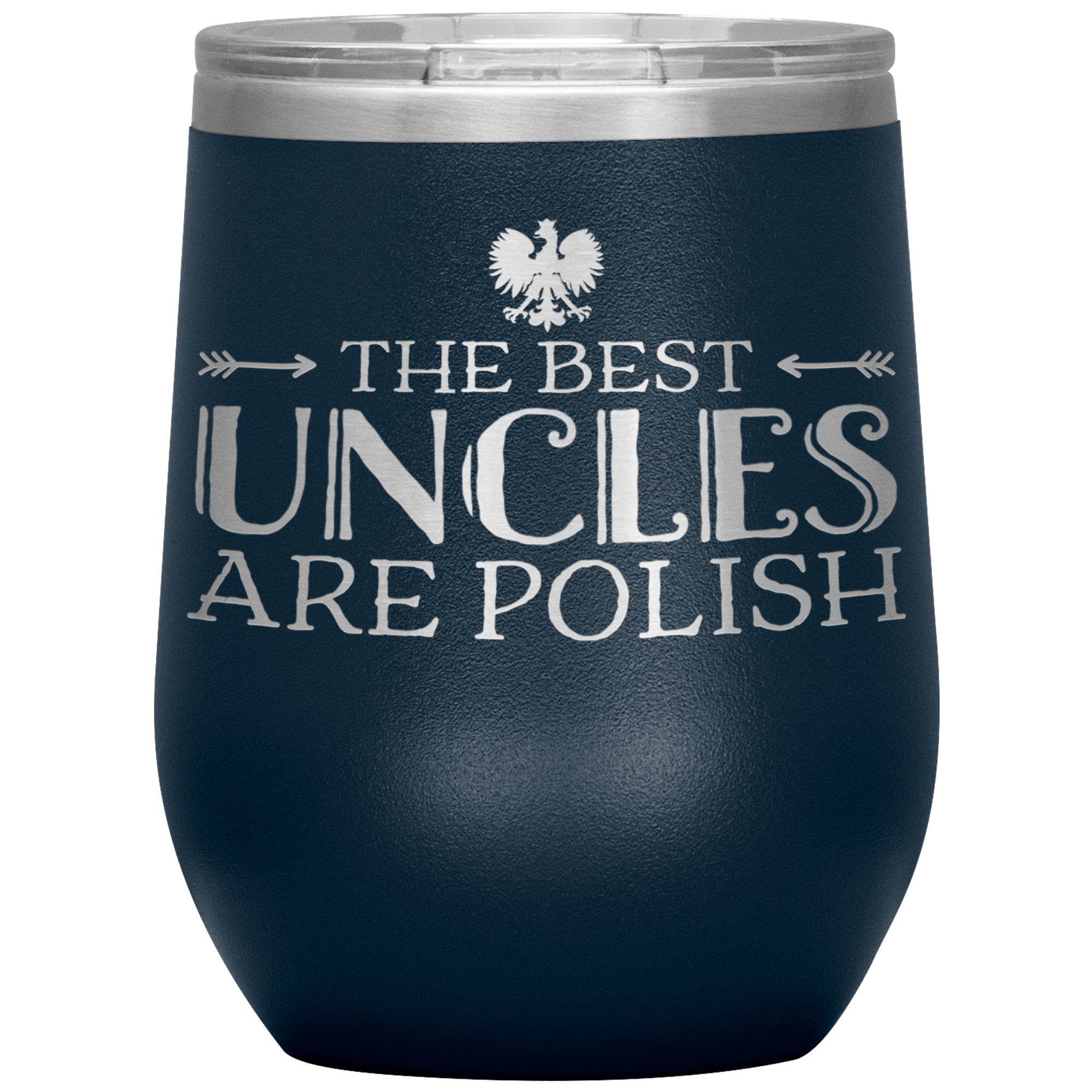 The Best Uncles Are Polish Insulated Wine Tumbler Tumblers teelaunch Navy  