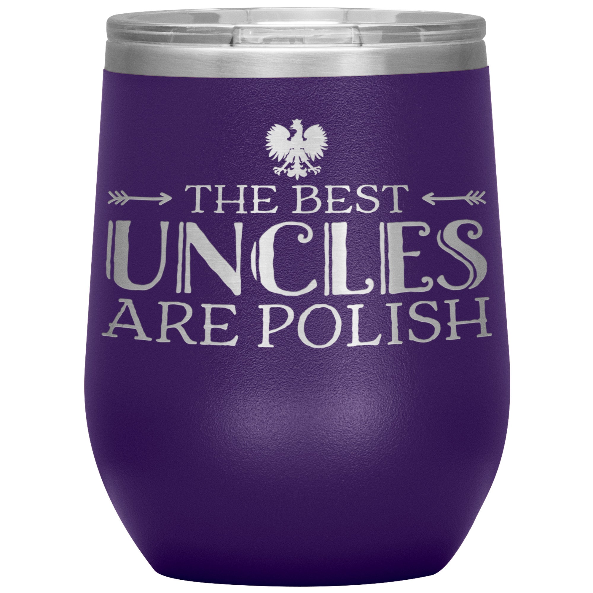 The Best Uncles Are Polish Insulated Wine Tumbler Tumblers teelaunch Purple  