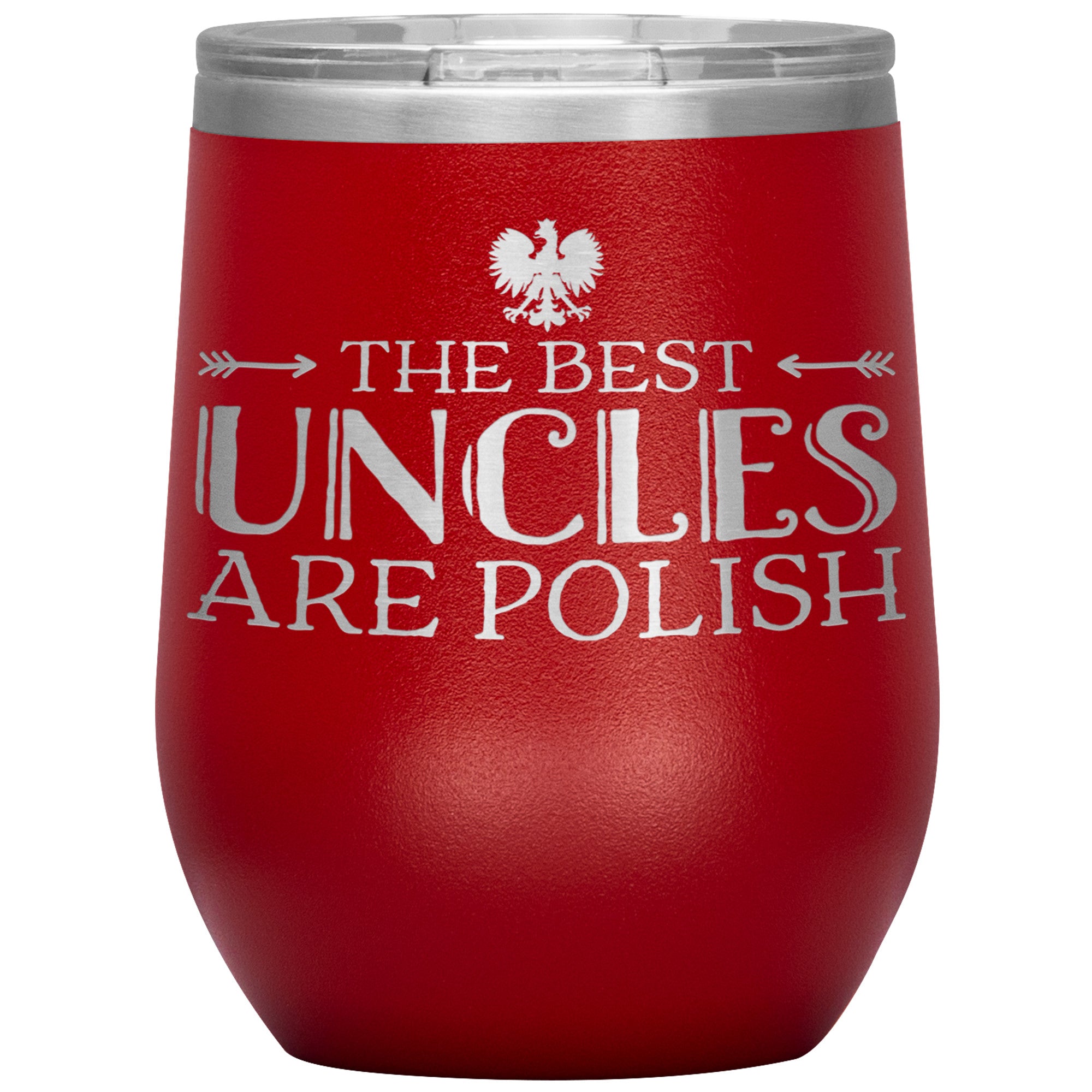 The Best Uncles Are Polish Insulated Wine Tumbler Tumblers teelaunch Red  